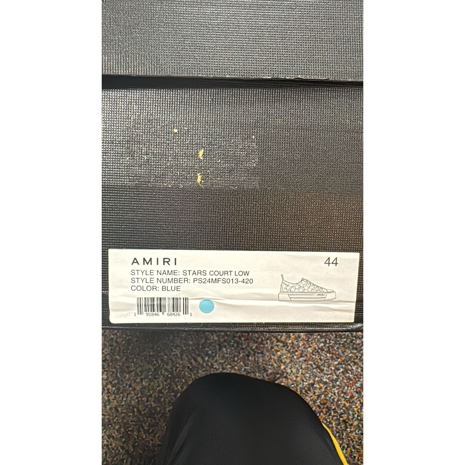 Amiri o1rshd1 Stars Court Low-Top Sneakers in Blue Size US 11 / EU 44 - 22 Thumbnail