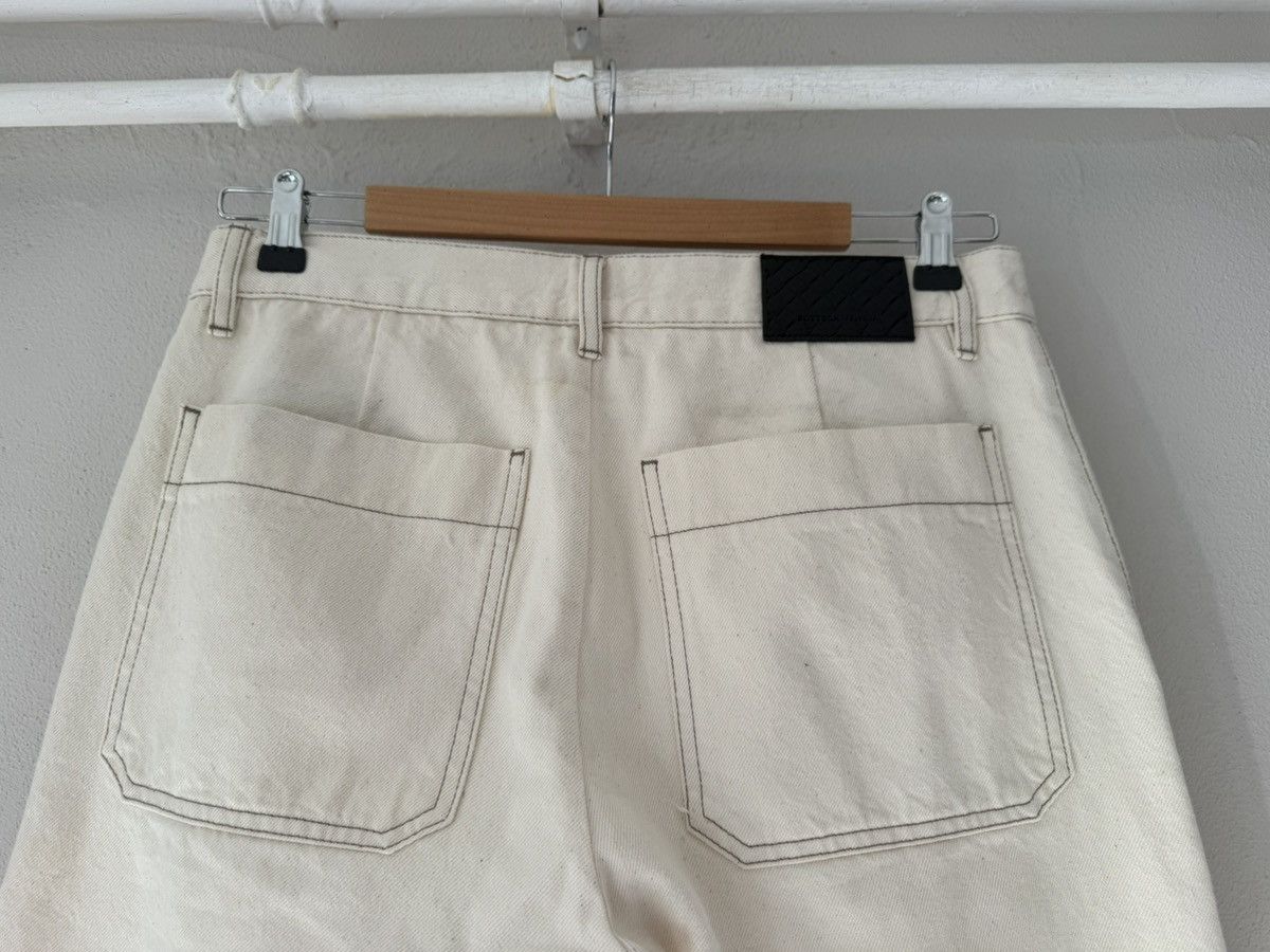 Bottega Veneta Cream Straight-Leg Denim with Clean Turn-Up Hem Size US 30 / EU 46 - 10 Thumbnail