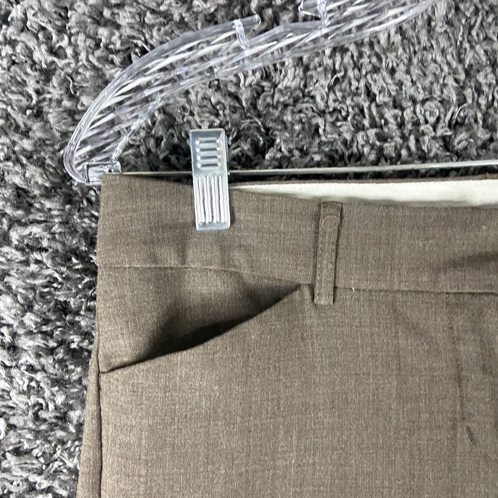 Express EXPRESS Editor Dress Pants Brown Women’s 2 Regular Size 26" / US 2 / IT 38 - 3 Thumbnail