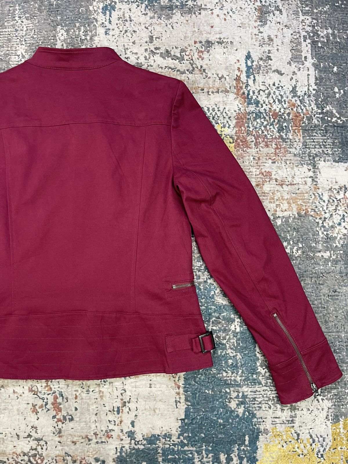 Banana Republic Banana Republic Red Garnet Factory Moto Jacket Size M / US 6-8 / IT 42-44 - 6 Thumbnail
