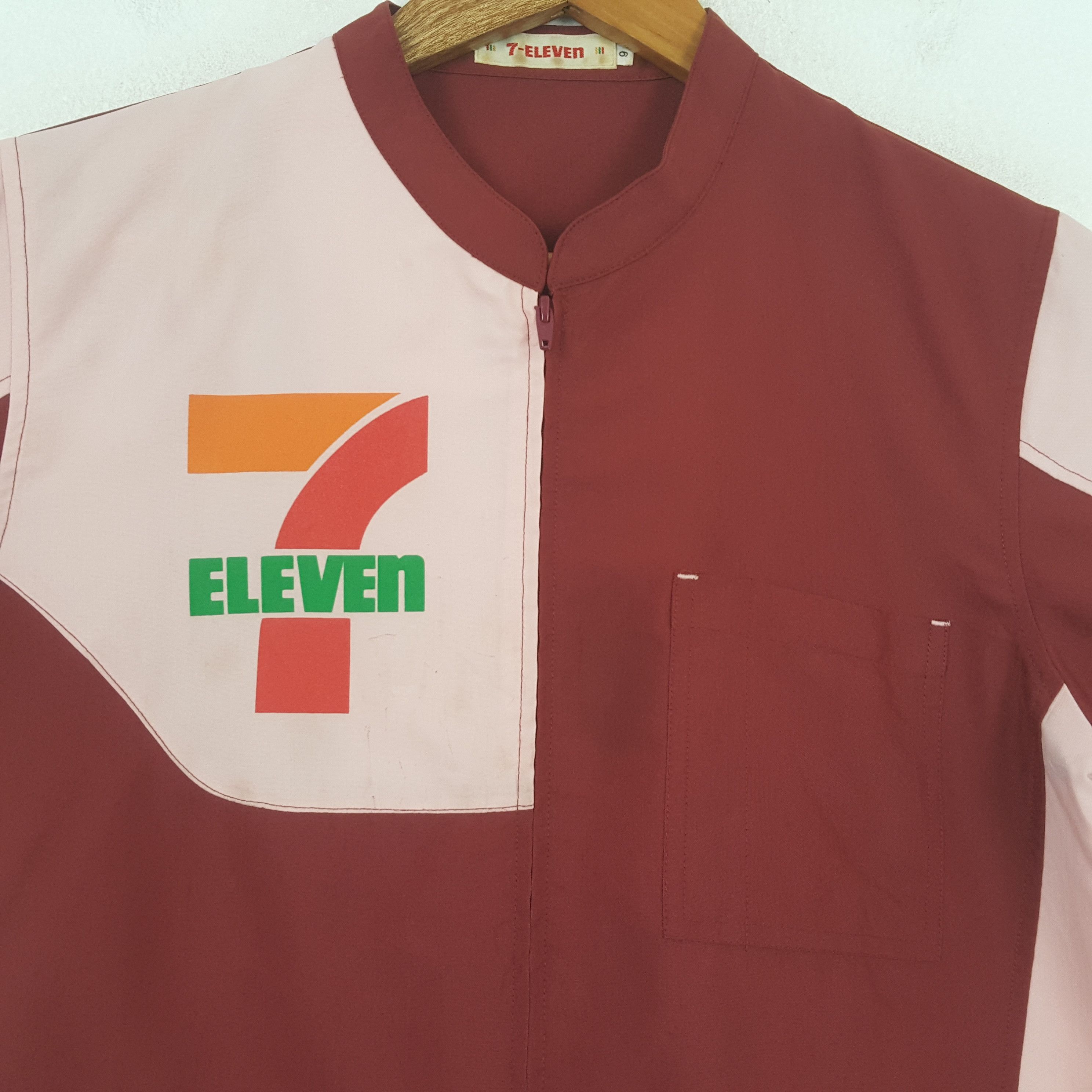 Japanese Brand × Vintage Vintage 7-ELEVEN Japan Workers Uniform Shirt Jacket C285N6 Size US S / EU 44-46 / 1 - 2 Thumbnail