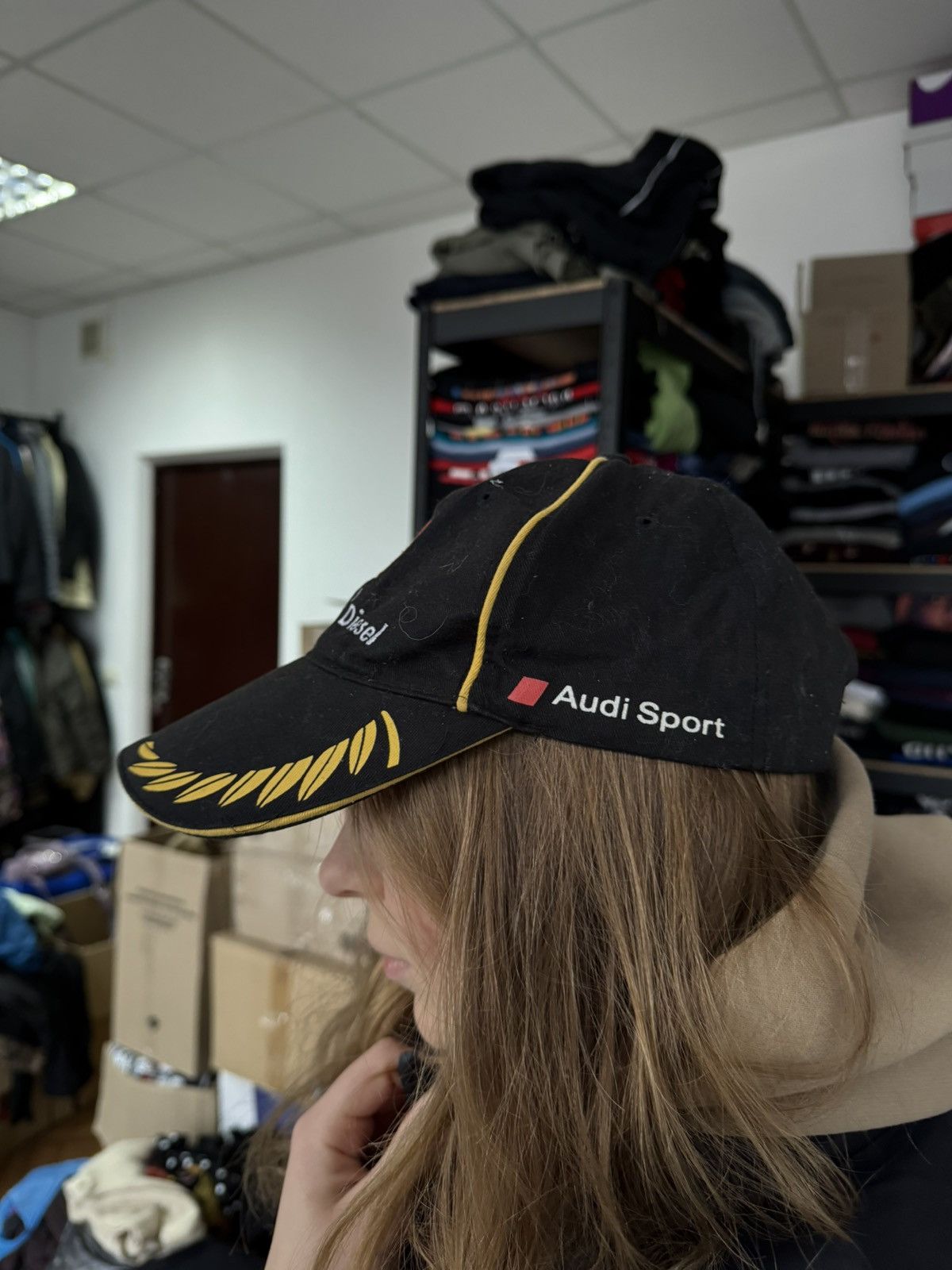 Vintage V-power Diesel vintage moto racing cap rare hat Audi Size ONE SIZE - 2 Thumbnail