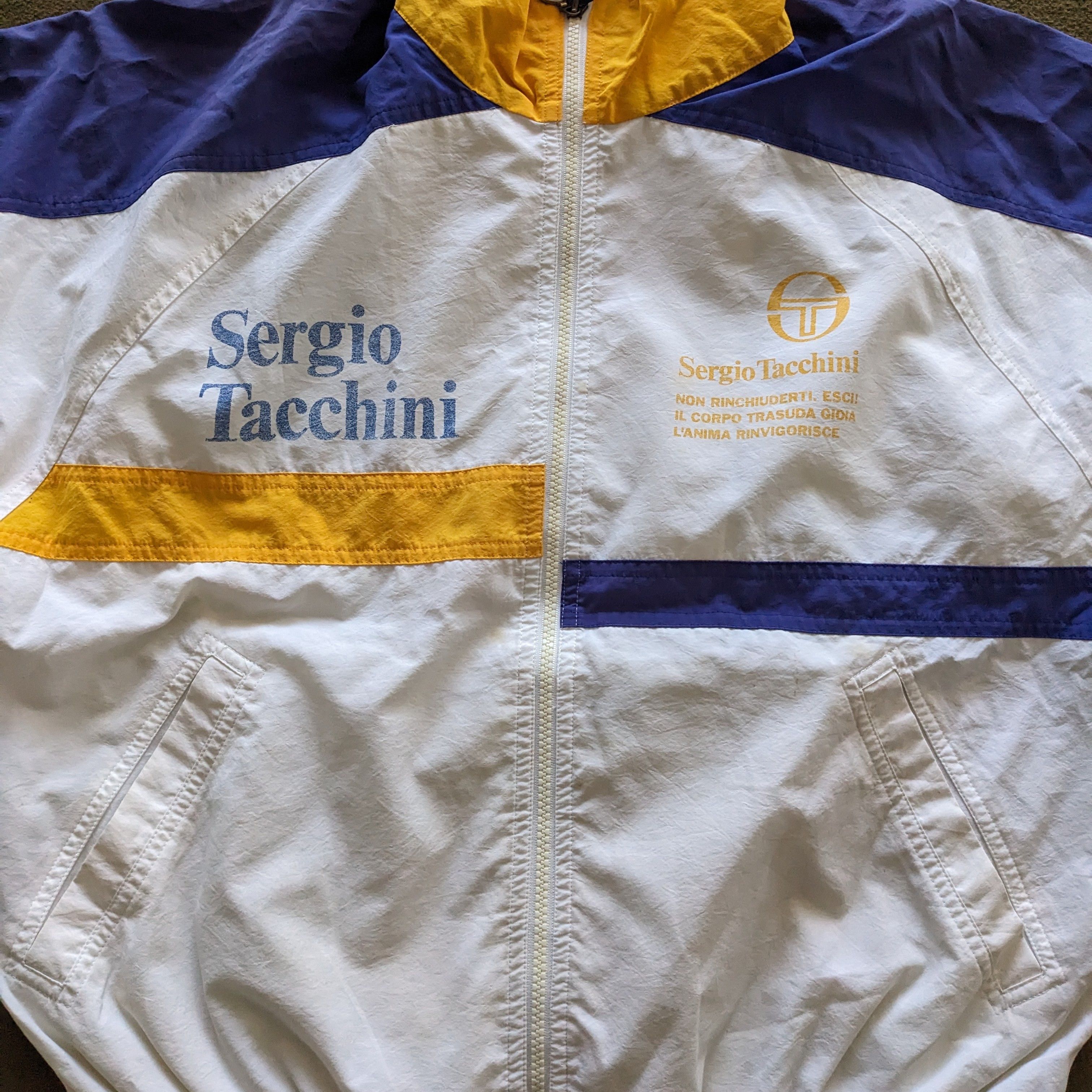 Sergio Tacchini Vintage SERGIO TACCHINI Windbreaker Jacket Size US L / EU 52-54 / 3 - 2 Thumbnail
