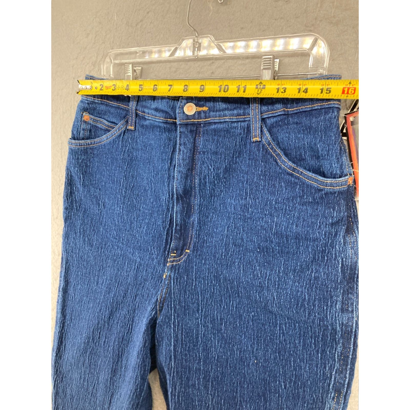 Vintage Action West High Rise Mom Jeans Womens 18 Stretch Denim Stone Wash Blue Size 40" / US 18 - 2 Thumbnail