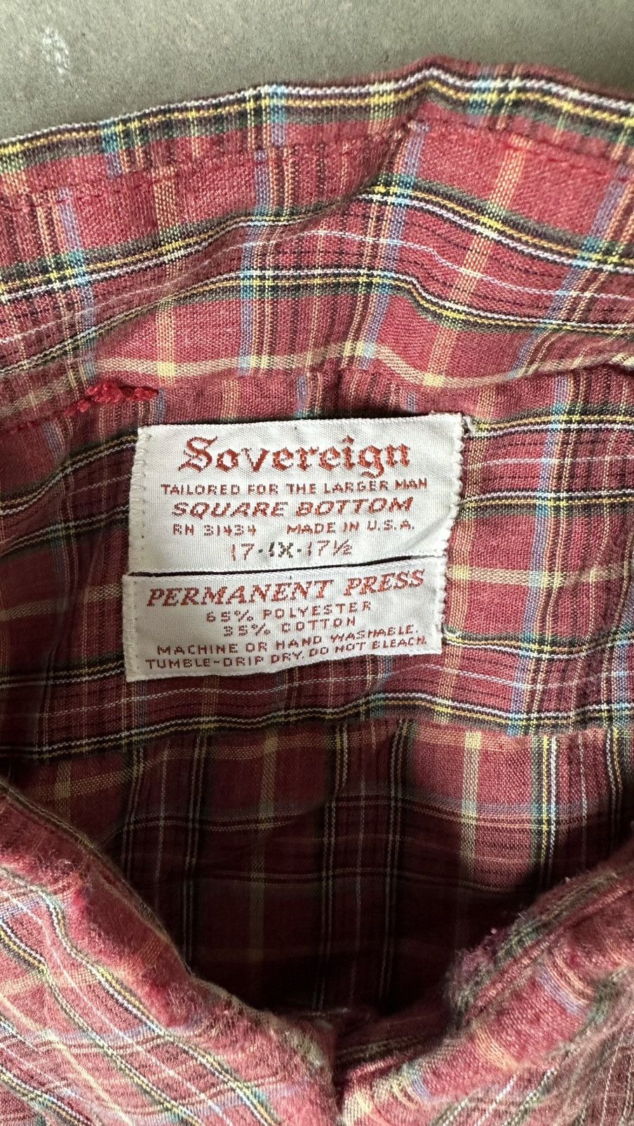 Sovereign Code VINTAGE SOVEREIGN CHECKERED MADE IN USA 70S SHIRT Size US XL / EU 56 / 4 - 6 Thumbnail