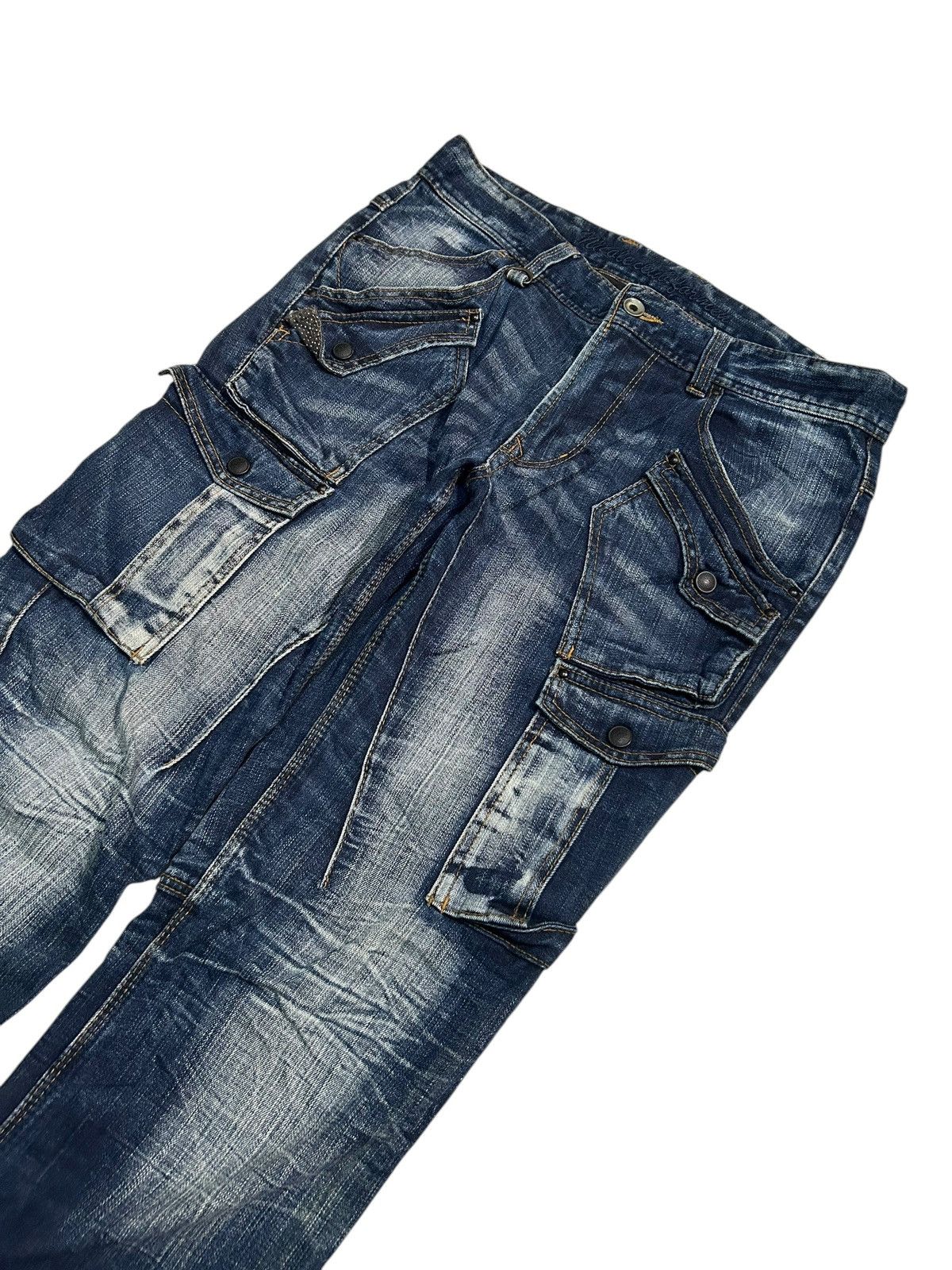 If Six Was Nine × Le Grande Bleu (L.G.B.) × Nicole Club Nicole Club For Men MultiPocket Punk Style Distressed Jeans Size US 32 / EU 48 - 4 Thumbnail