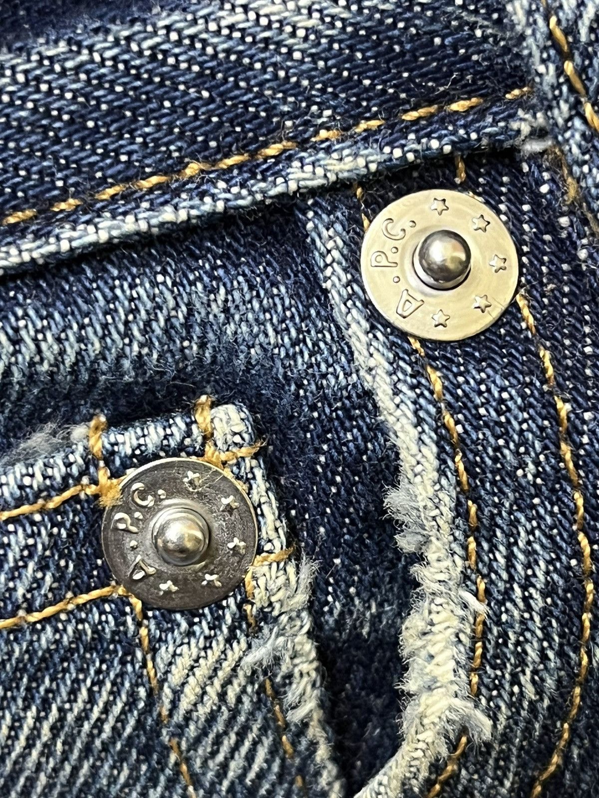 A.P.C. A.P.C RUE MADAME PARIS JEAN BUTTON REDLINE SELVEDGE JEANS Size US 30 / EU 46 - 14 Thumbnail