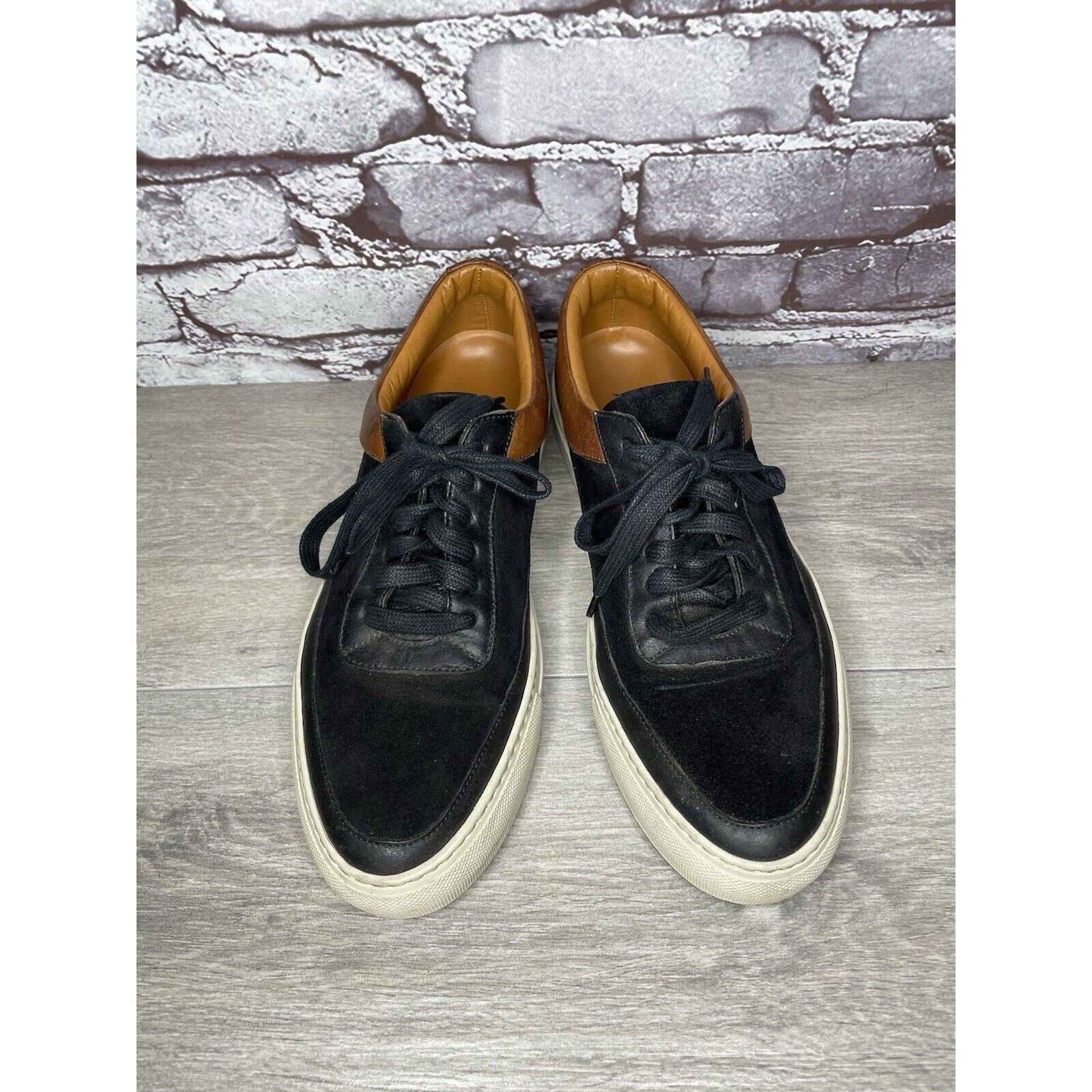 Frye Frye Black Suede Brown Leather Lace Up Low Top Casual Shoes Size US 10 / EU 43 - 13 Thumbnail