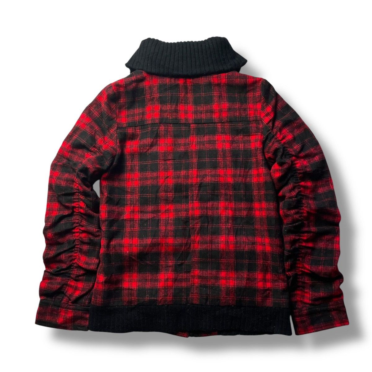 If Six Was Nine × Japanese Brand × Le Grande Bleu (L.G.B.) 🇯🇵 SKY BOMBER TARTAN FULL ZIP PUNK GOTHIC WOOL JACKET Size US M / EU 48-50 / 2 - 2 Thumbnail