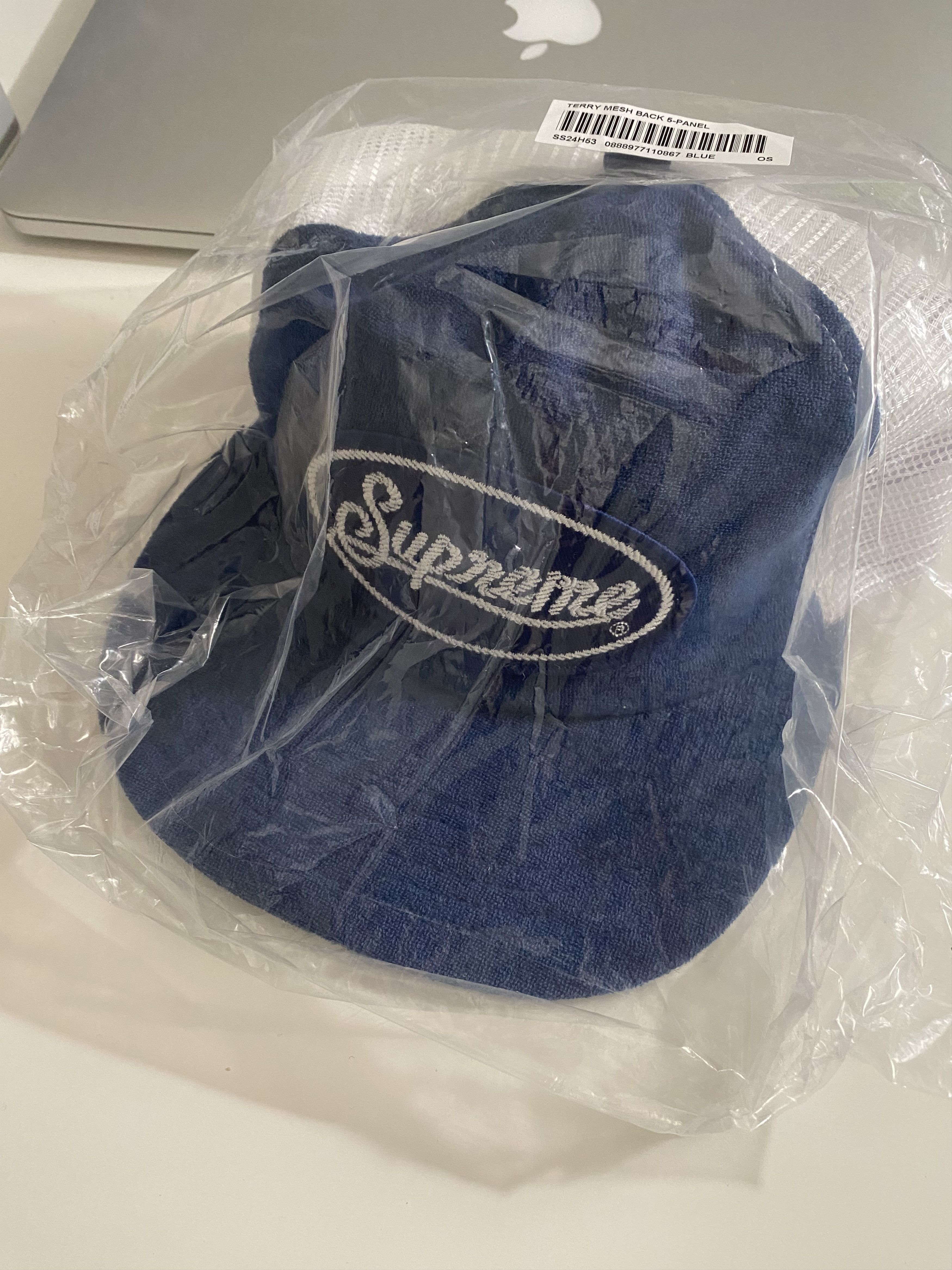 Supreme Supreme Terry Mesh Back 5 Panel Blue | Grailed
