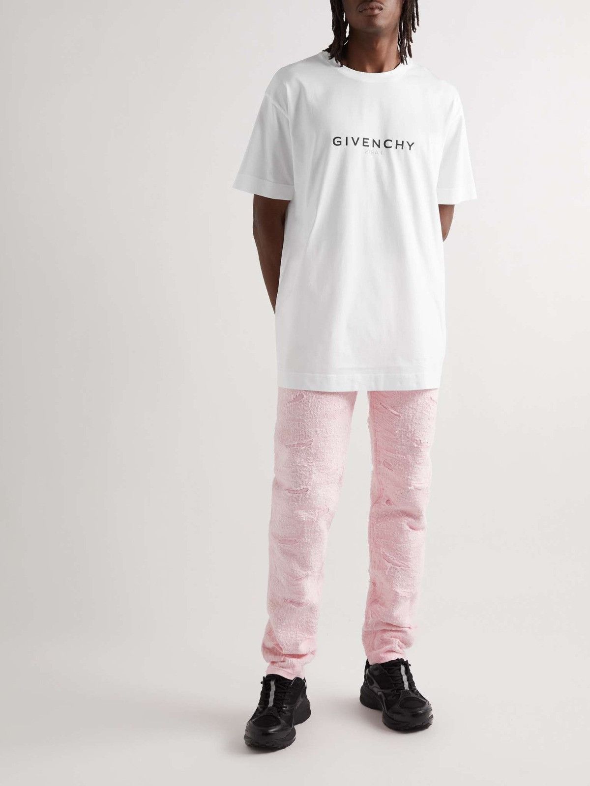 Givenchy White Reverse Logo Oversized T-Shirt Size US XXL / EU 58 / 5 - 3 Thumbnail
