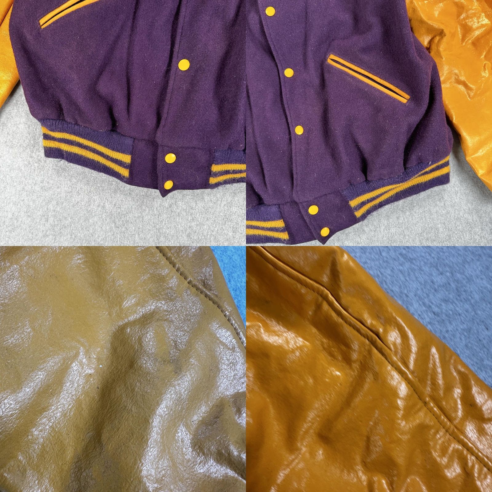 Vintage VINTAGE Howe Athletic Apparel Varsity Jacket Mens XL Purple Gold Football 90s Size US XL / EU 56 / 4 - 8 Thumbnail