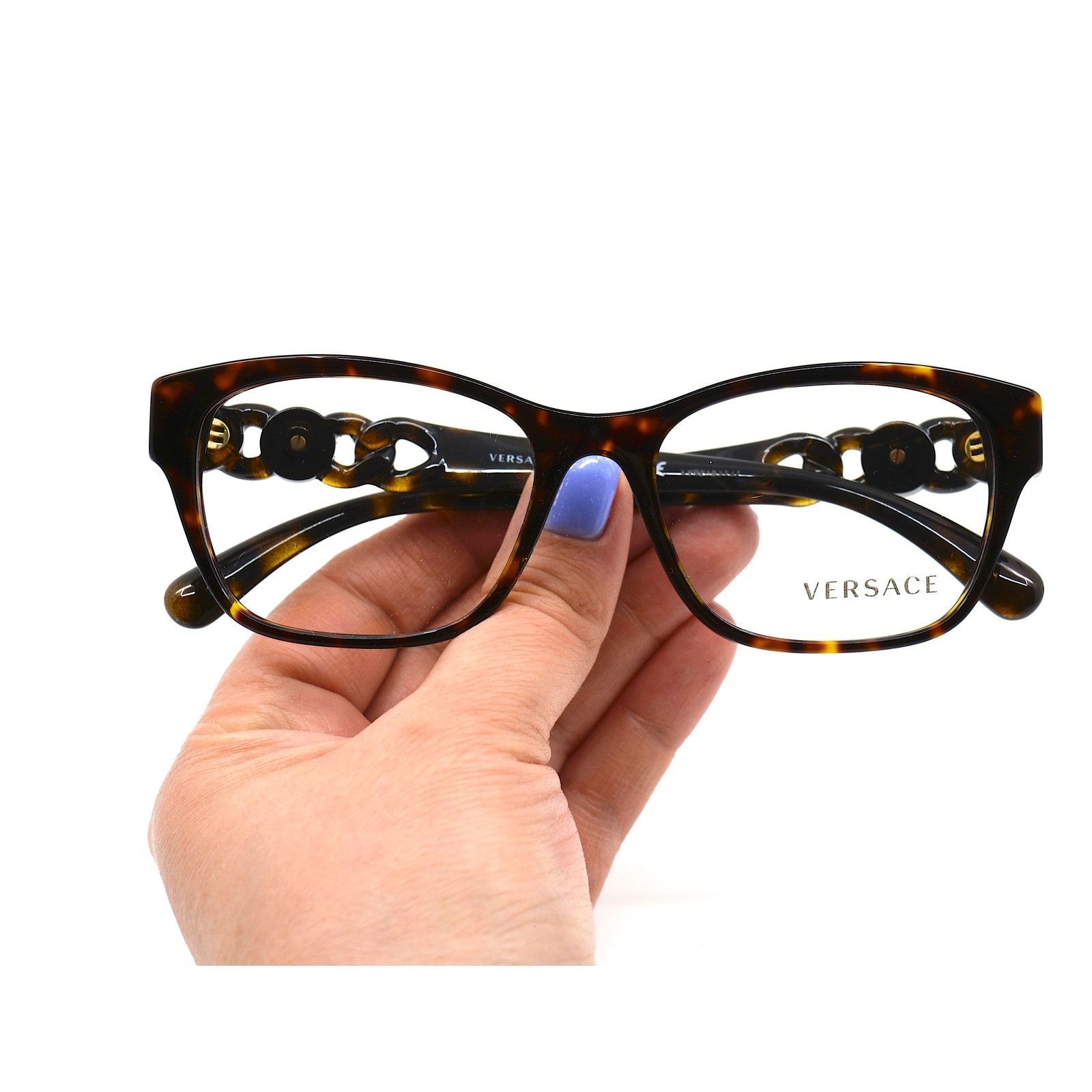 Versace NEW VERSACE VE3306 108 HAVANA AUTHENTIC EYEGLASSES FRAME Size ONE SIZE - 11 Thumbnail