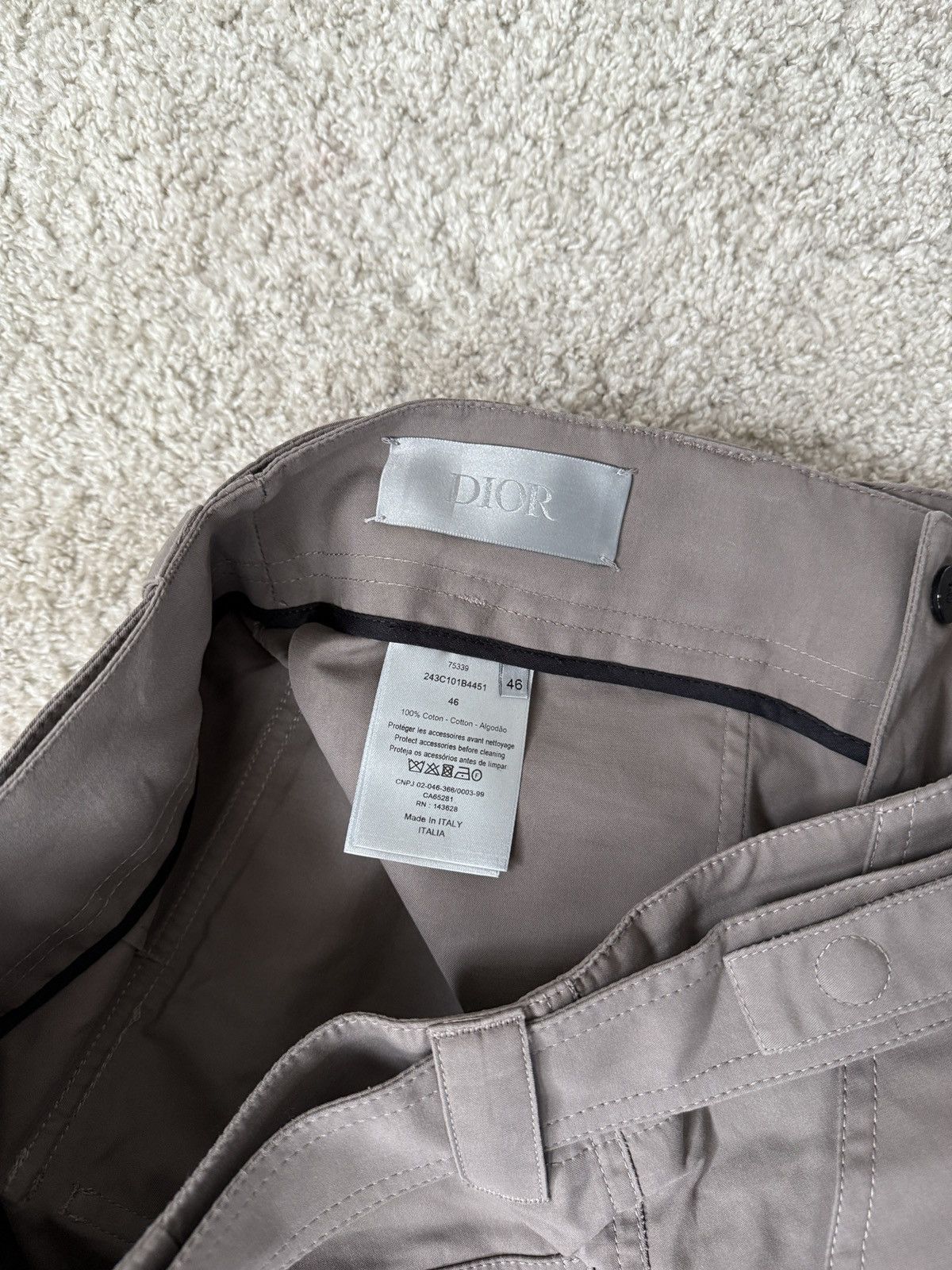Dior Dior Cotton Blend Multi Pocket Trouser Size US 30 / EU 46 - 4 Thumbnail
