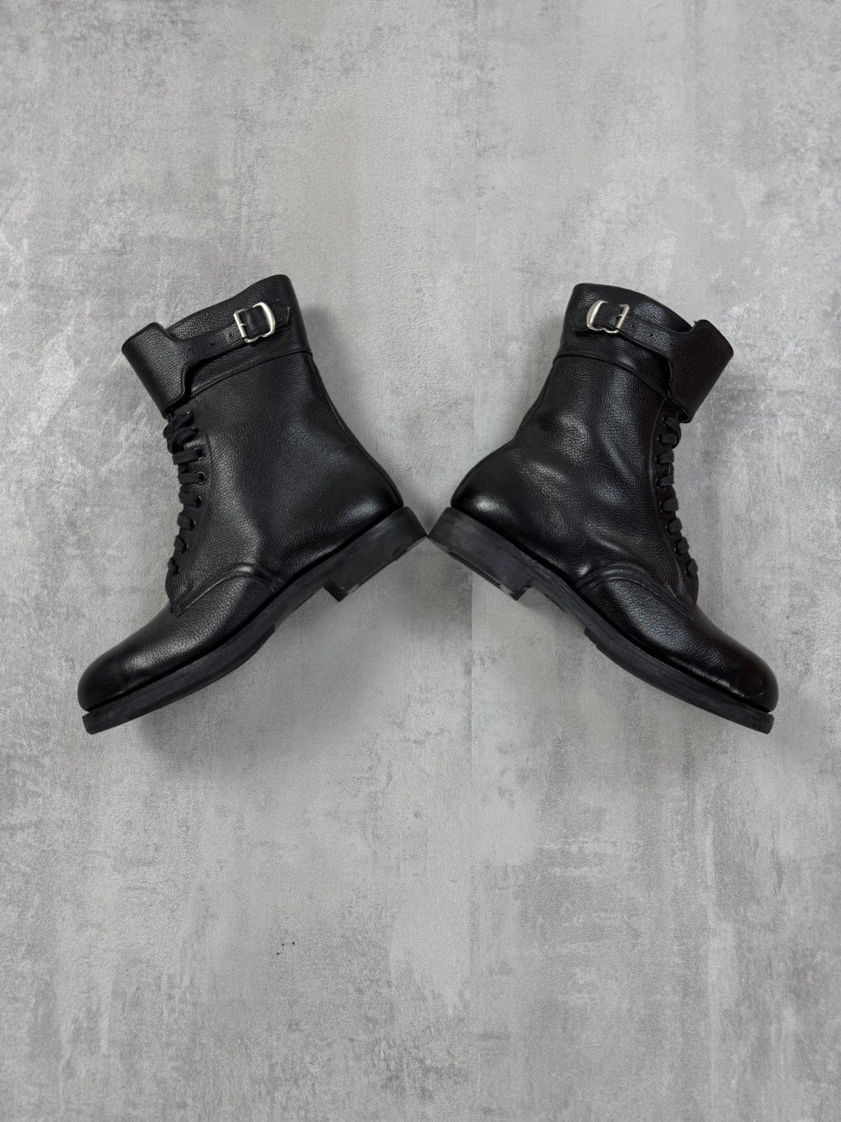 Vintage INDIANA 440 STEEL Army Combat Boots Vintage Leather Swift Size US 7.5 / EU 40-41 - 3 Thumbnail