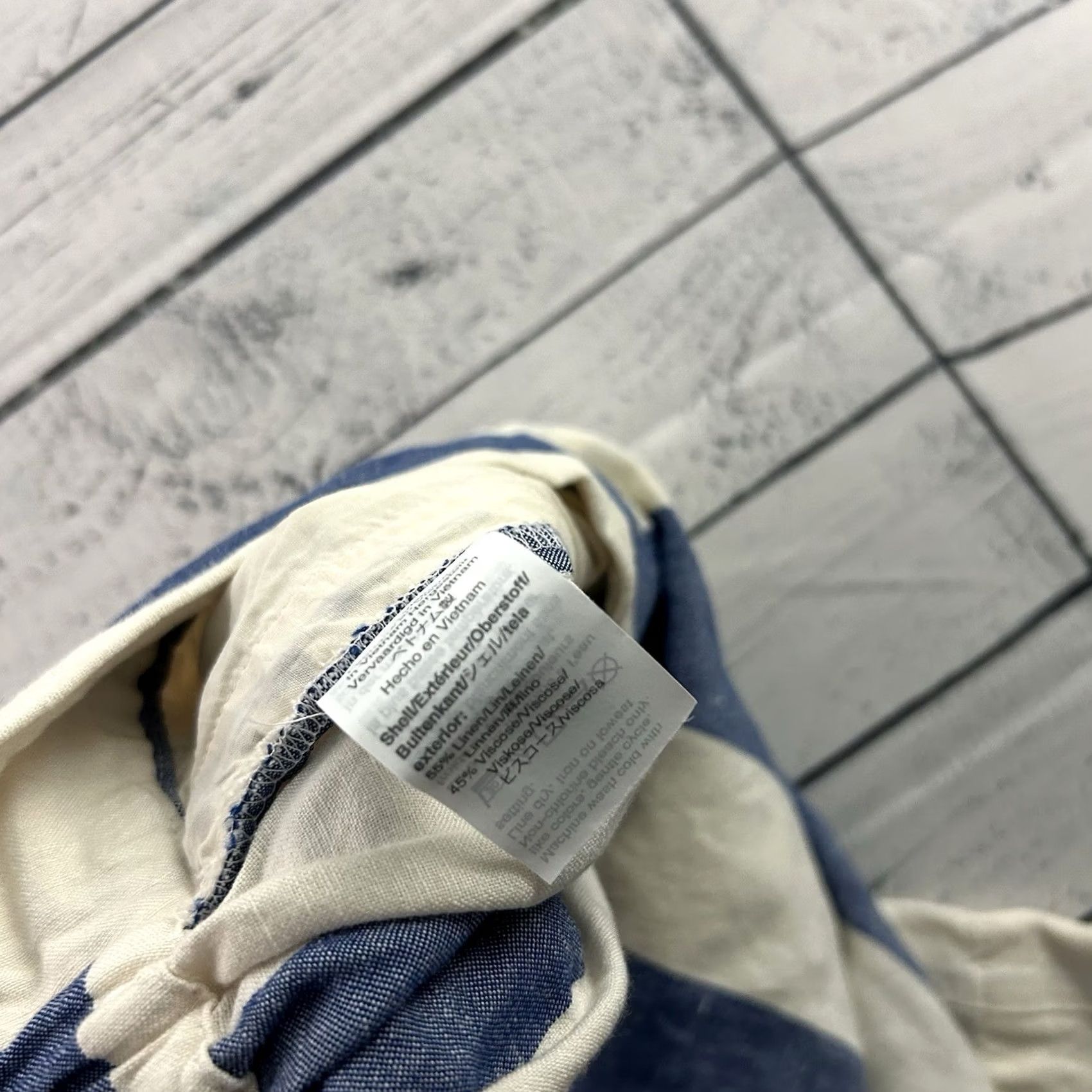 Madewell Madewell Linen Viscose Striped Wide-Leg Crop Pants Women's Small Blue White Size 28" / US 6 / IT 42 - 5 Thumbnail
