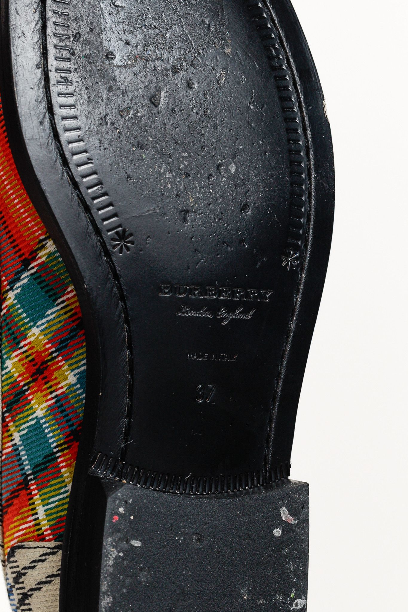 Burberry Burberry Bedmont Poppy Orange Tartan Flat Loafers Size US 6.5 / IT 36.5 - 5 Thumbnail