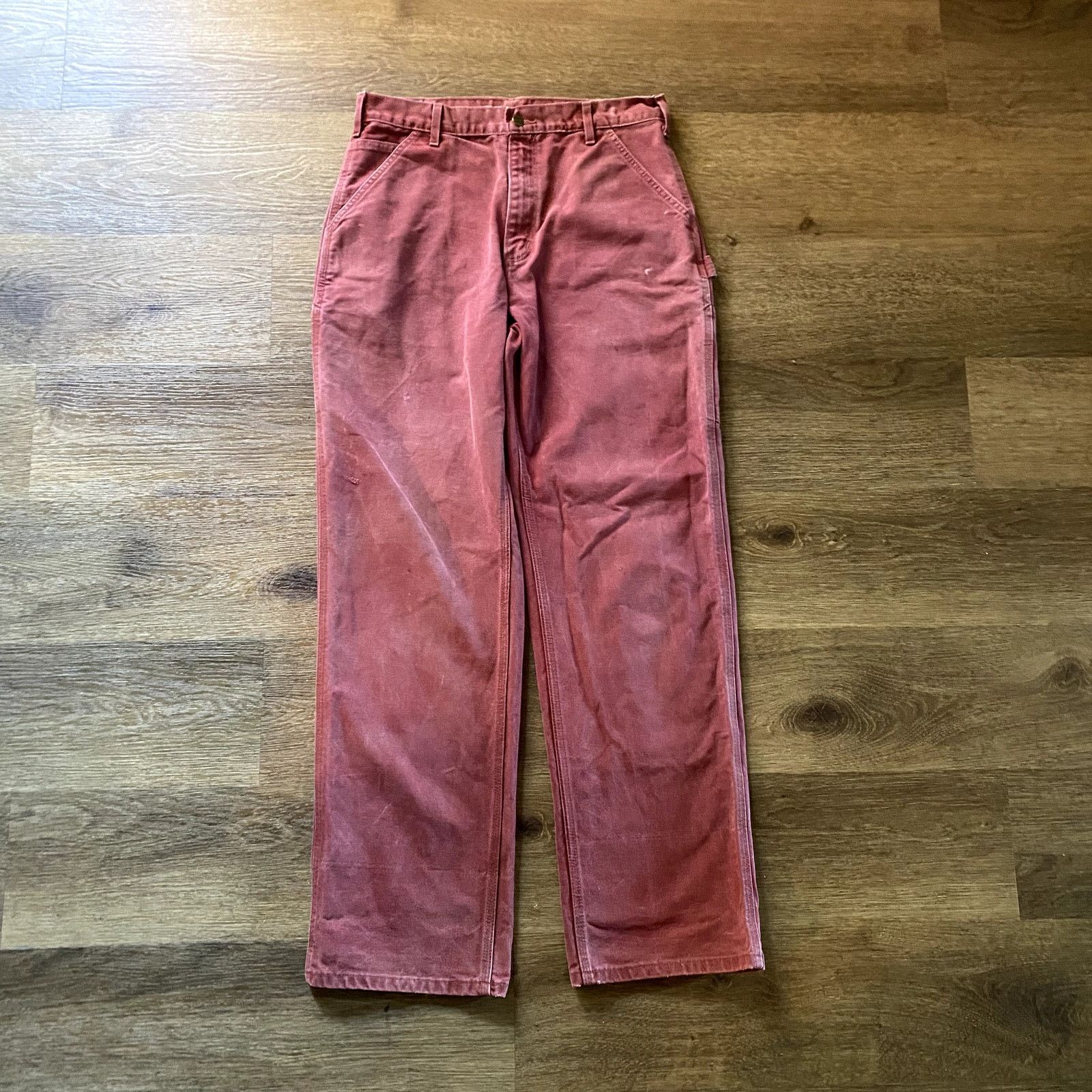 Carhartt Rare Red Carhartt Canvas Carpenter Pants Size US 34 / EU 50 - 1 Thumbnail