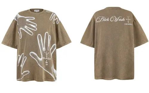 Vintage Hand Palm Graphic Print Washed Tshirt Size US XXL / EU 58 / 5 - 3 Thumbnail