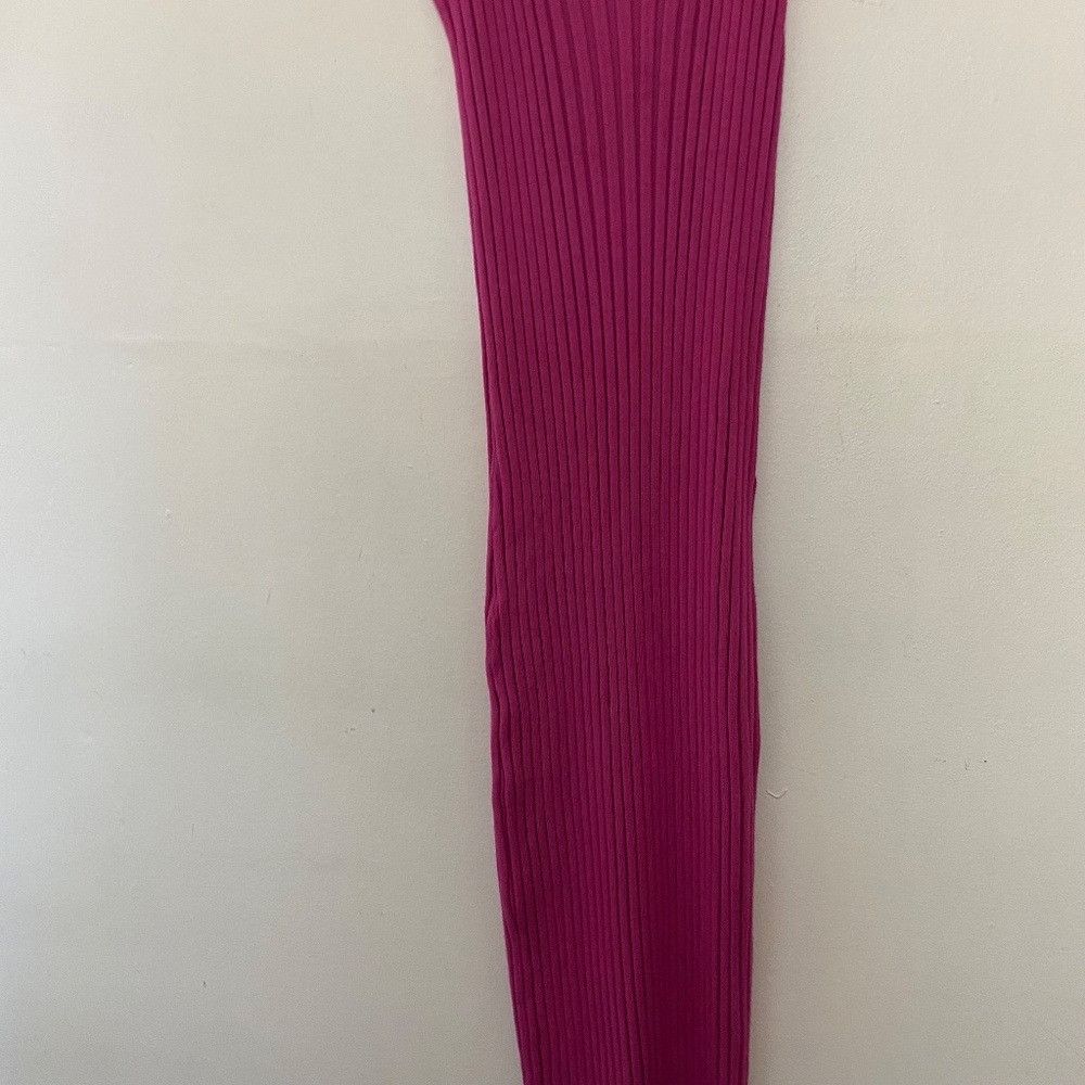 Other Fashion to Figure Pink V-Neck Low Back Bodycon Sweater Midi Size XXL / US 16-18 / IT 52-54 - 3 Thumbnail
