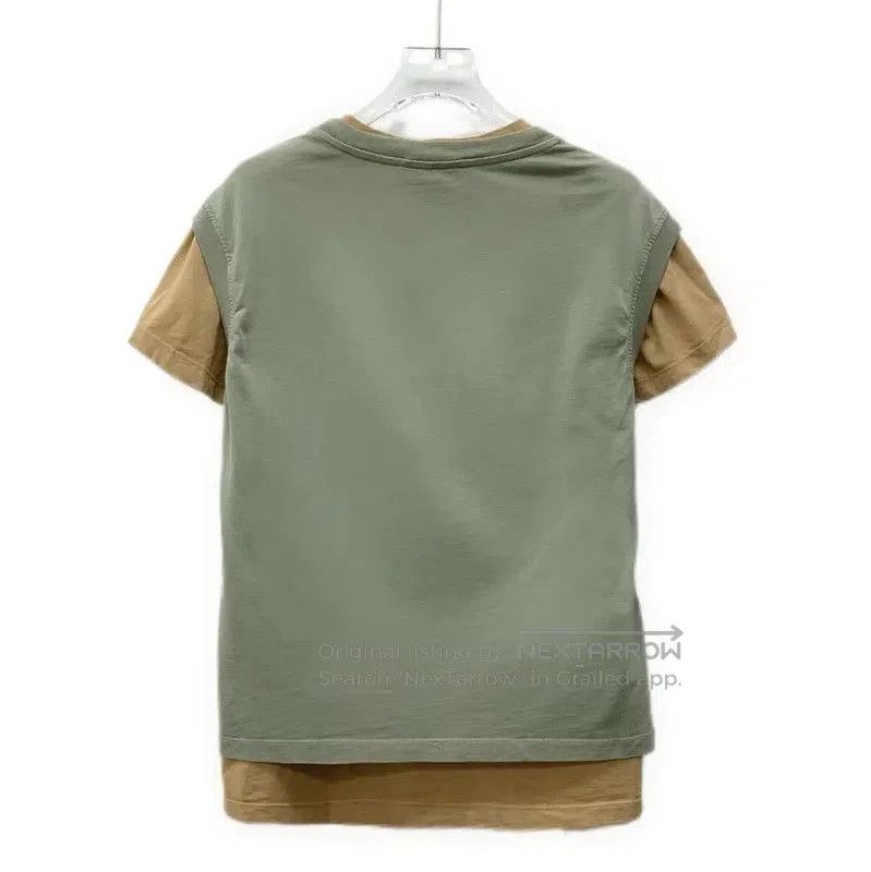 Miu Miu Miu Miu Color-Block Cotton Women's T-Shirt . Size XS / US 0-2 / IT 36-38 - 2 Thumbnail