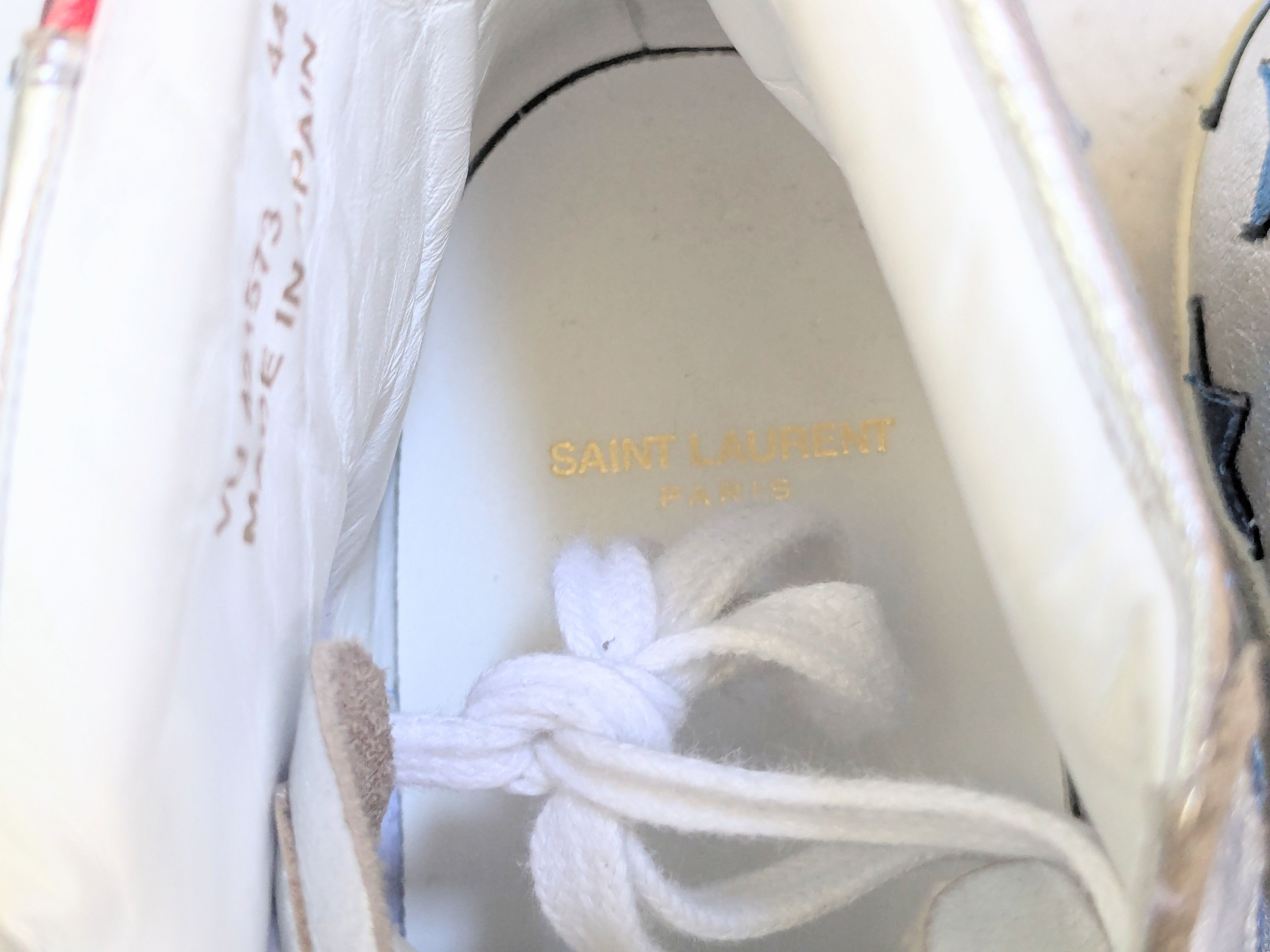 Saint Laurent Paris Saint Laurent High Top Sneakers 11 44 Stars Silver Blue Red Size US 11 / EU 44 - 6 Thumbnail