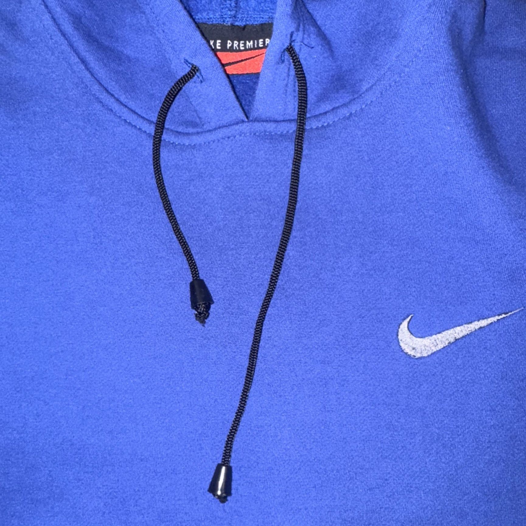 Nike VINTAGE Nike Premier Hoodie Men's Large Blue 90s Streetwear Soccer Sportswear Pullover Hooded Pockets Size US L / EU 52-54 / 3 - 4 Thumbnail
