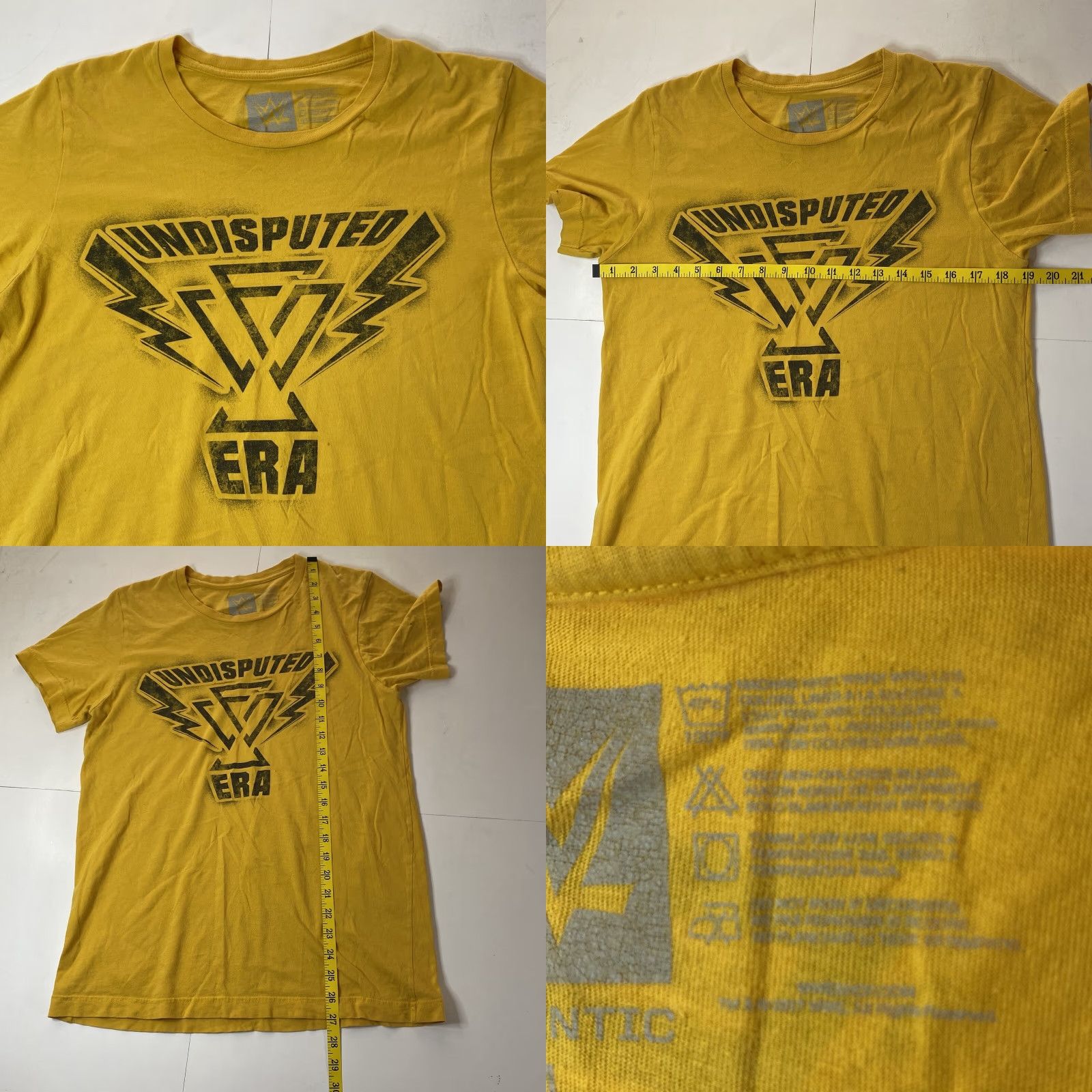 Vintage VINTAGE WWE NXT Undisputed Era Shock The System Yellow T Shirt Medium M Size US M / EU 48-50 / 2 - 10 Thumbnail