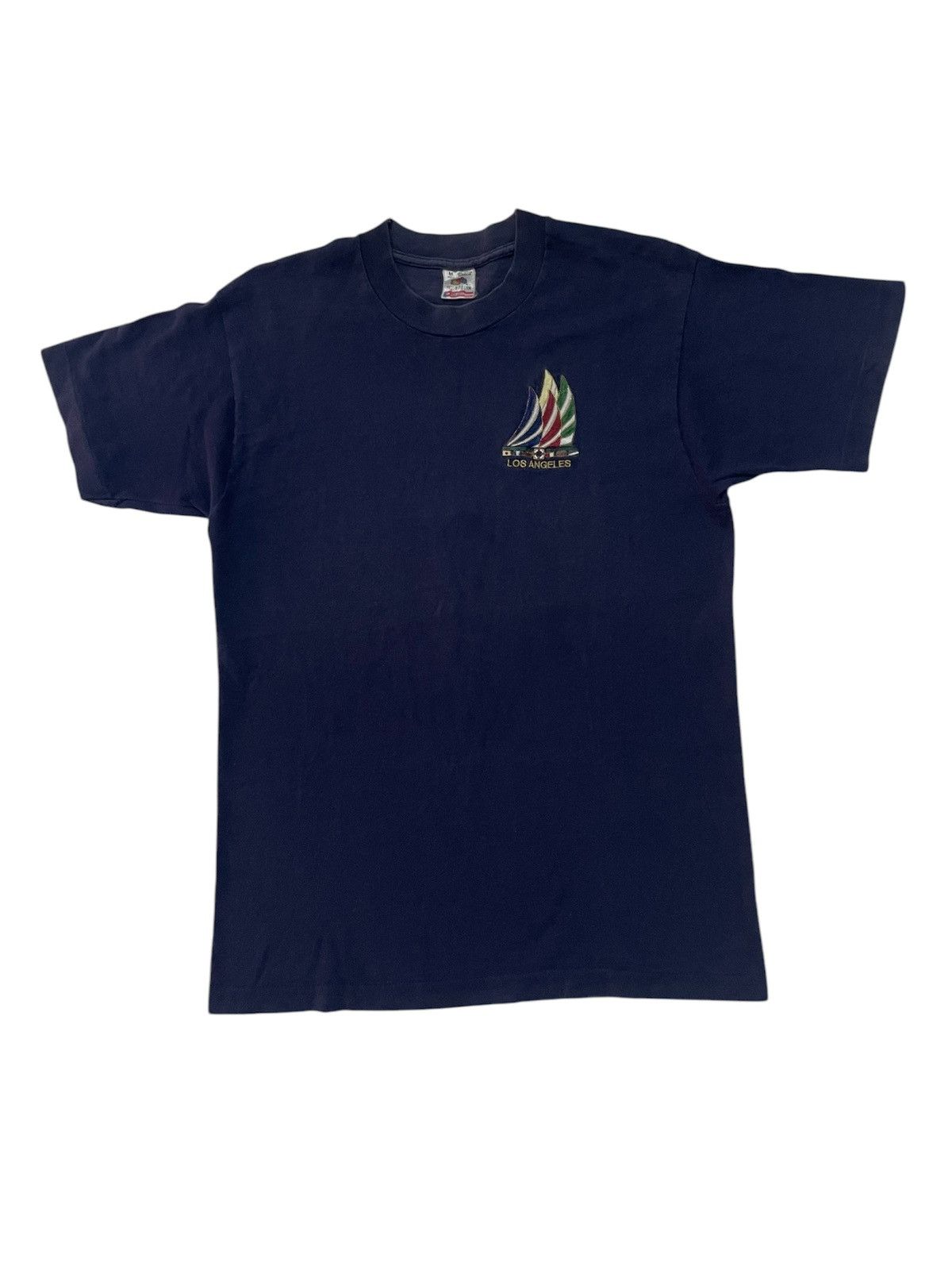 Band Tees × Fruit Of The Loom × Vintage Vintage 90s Long Angeles Embroided Tee Size US M / EU 48-50 / 2 - 5 Thumbnail