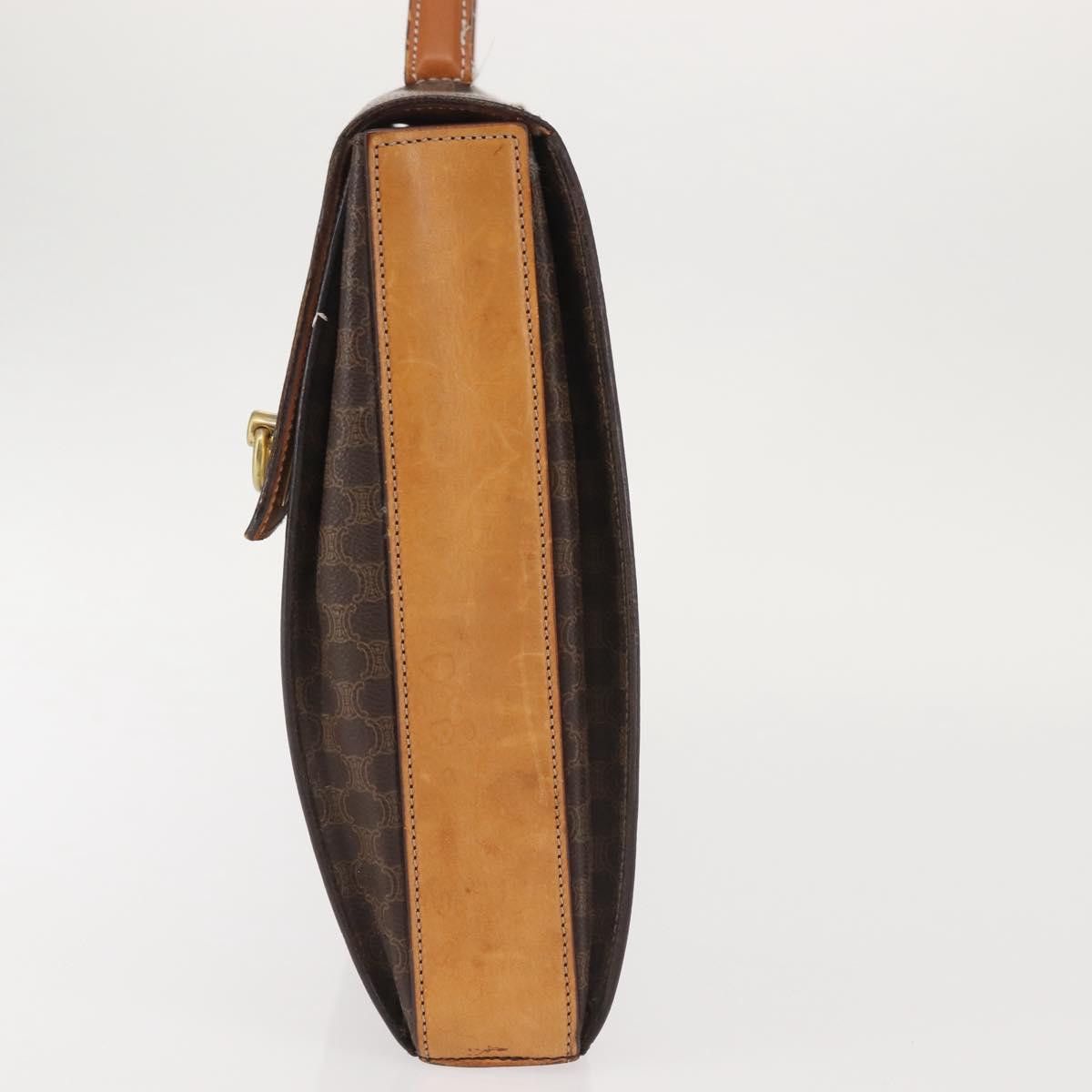 Celine CELINE Macadam Canvas Hand Bag Pvc Leather Brown Gold Size ONE SIZE - 4 Thumbnail