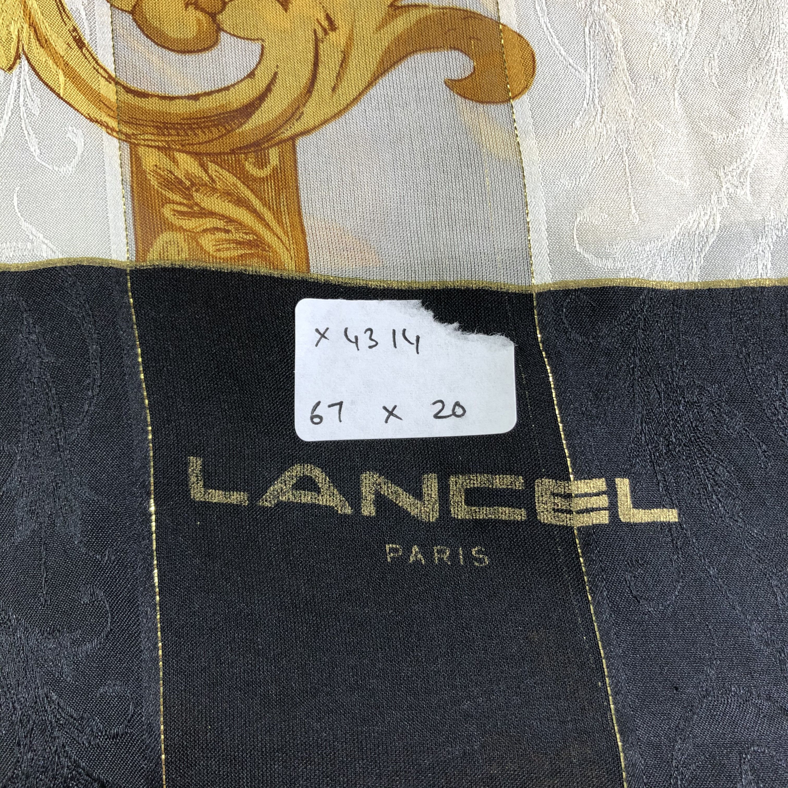 Lancel × Vintage Vintage Lancel Silk Scarf Size ONE SIZE - 6 Thumbnail