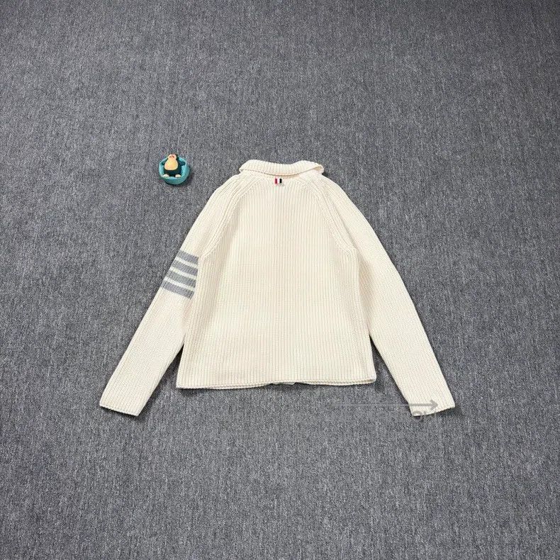 Thom Browne Thom Browne Beige Wool Cardigan Size US M / EU 48-50 / 2 - 2 Thumbnail