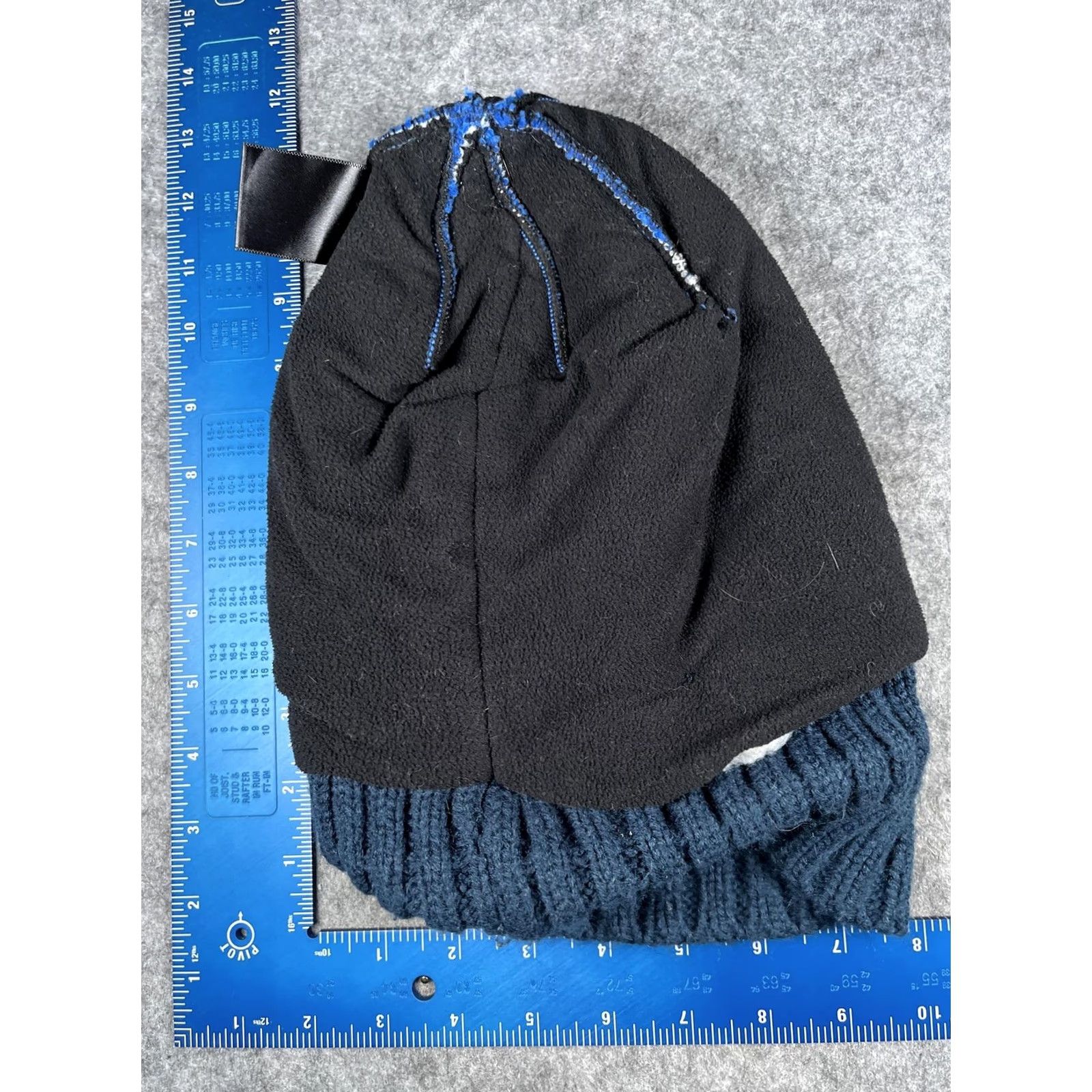 Vintage Swiss Tech Beanie Mens One Size Blue Striped Fleece Lined Knit Winter Hat Size US M / EU 48-50 / 2 - 7 Thumbnail