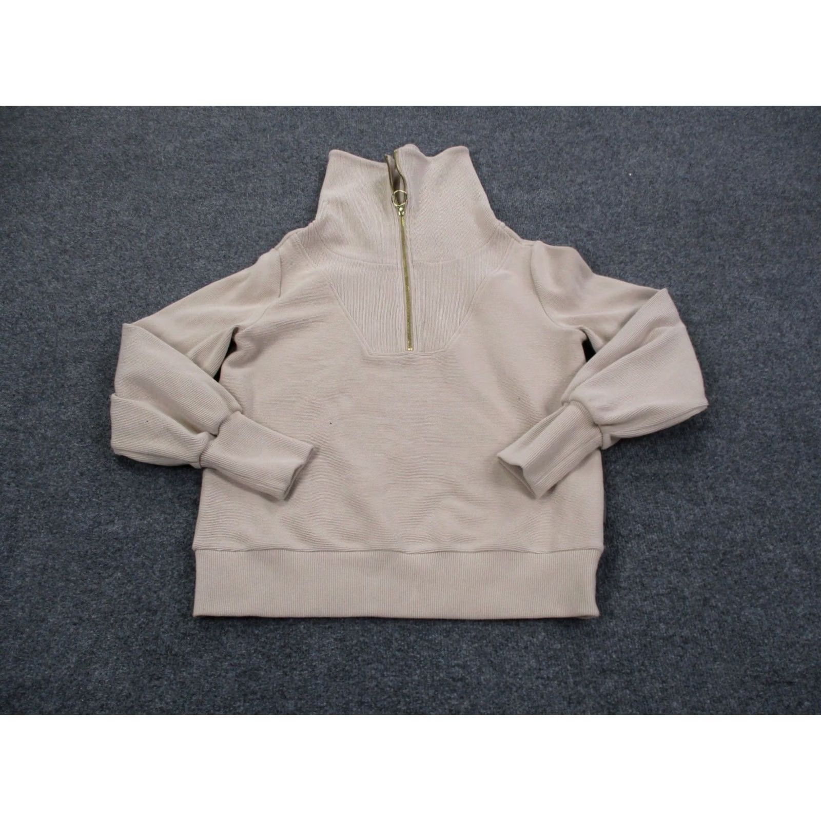 Varley Varley Jacket Womens XS Beige Windbreaker Outdoor 1/4 Zip Lightweight Thermal Windproof Regular Womens XS Beige Logo Patck? Size XS / US 0-2 / IT 36-38 - 2 Thumbnail