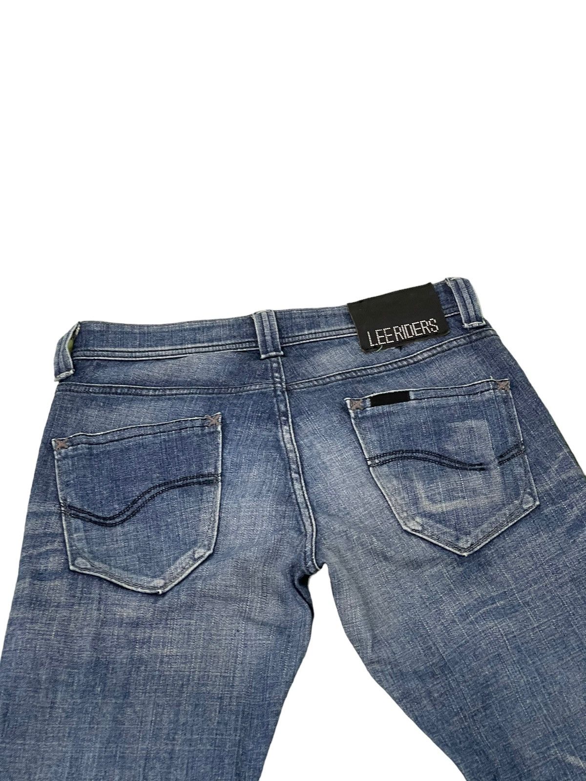 Japanese Brand Flare Jeans Lee Japan Distress Low Rise Stretch 7🟦3 Size US 31 - 17 Thumbnail