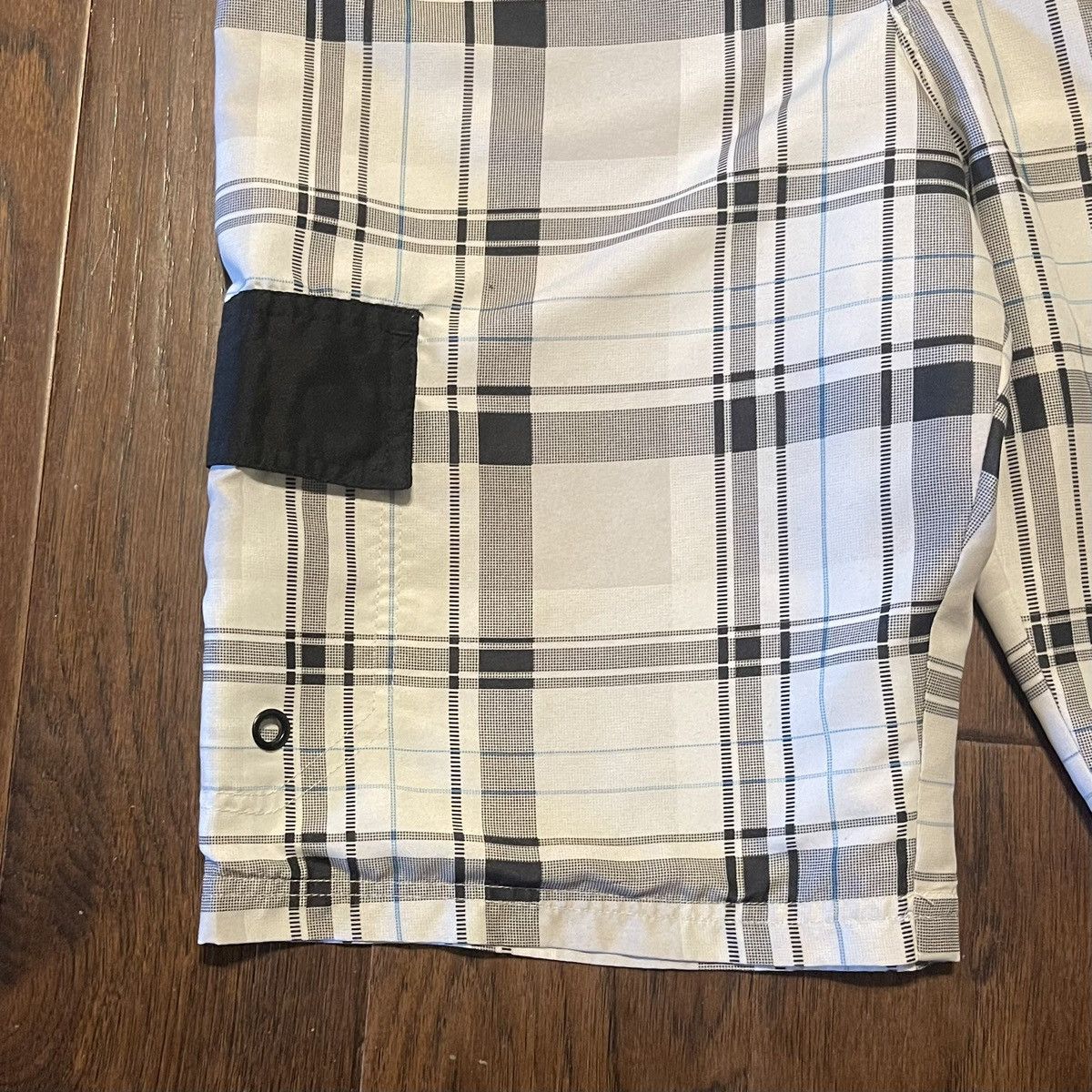Carbon Carbon Plaid Cargo Swim Board Shorts Pockets Size US 28 / EU 44 - 2 Thumbnail