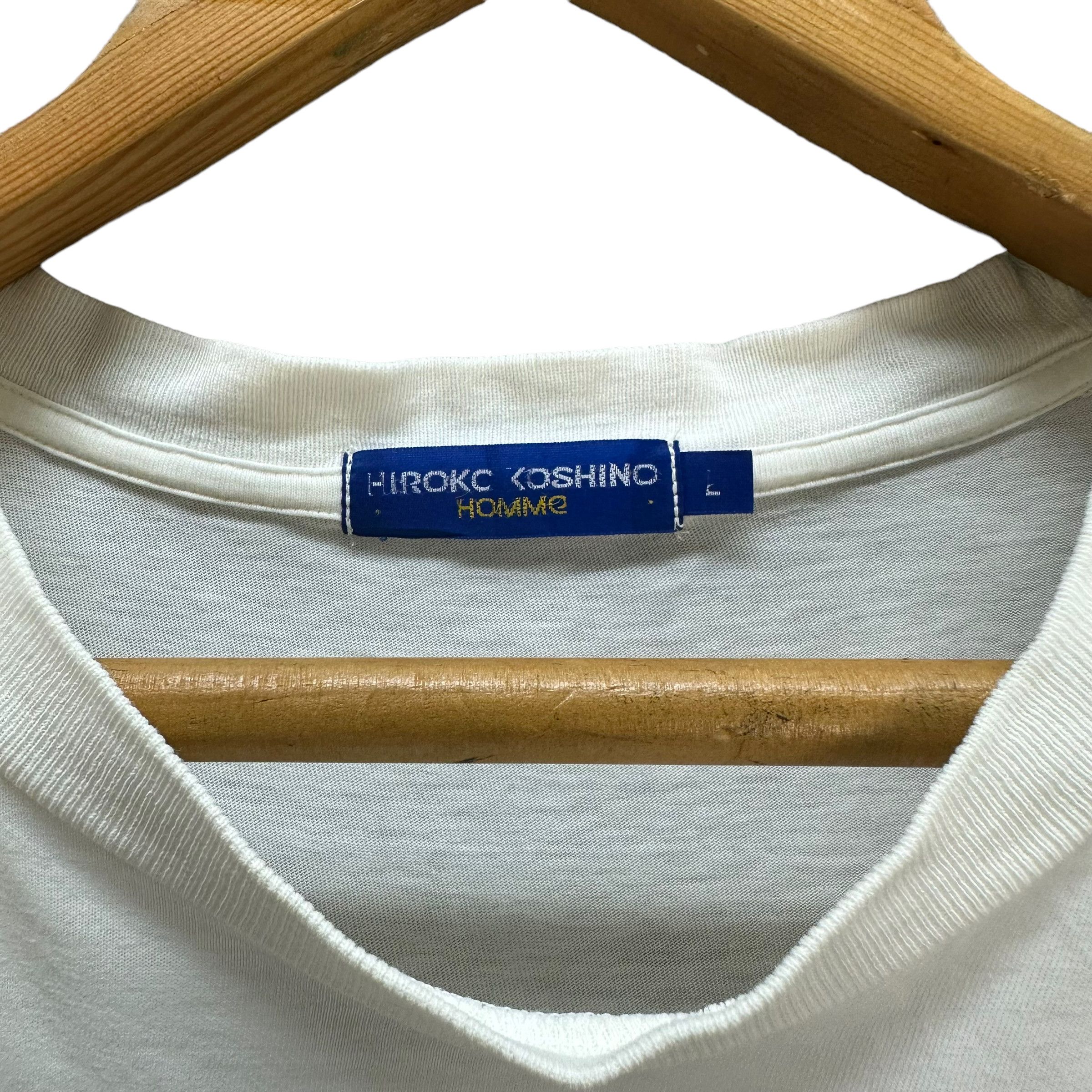 Hiroko Koshino Homme HIROKO KOSHINO HOMME CHEETAH LOGO WHITE TEES #7787-176 Size US L / EU 52-54 / 3 - 7 Thumbnail