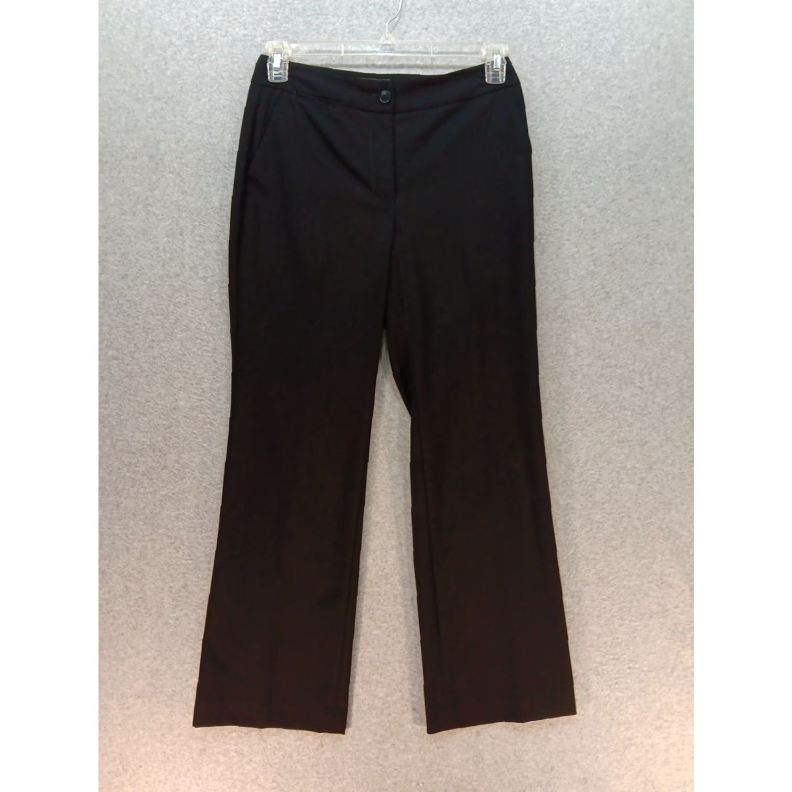 Talbots Talbots Petites Heritage Trousers Pants 6P Black Mid Rise Front Zipper Knit Stretch Straight Dress Pants Womens Size 28" / US 6 / IT 42 - 2 Thumbnail