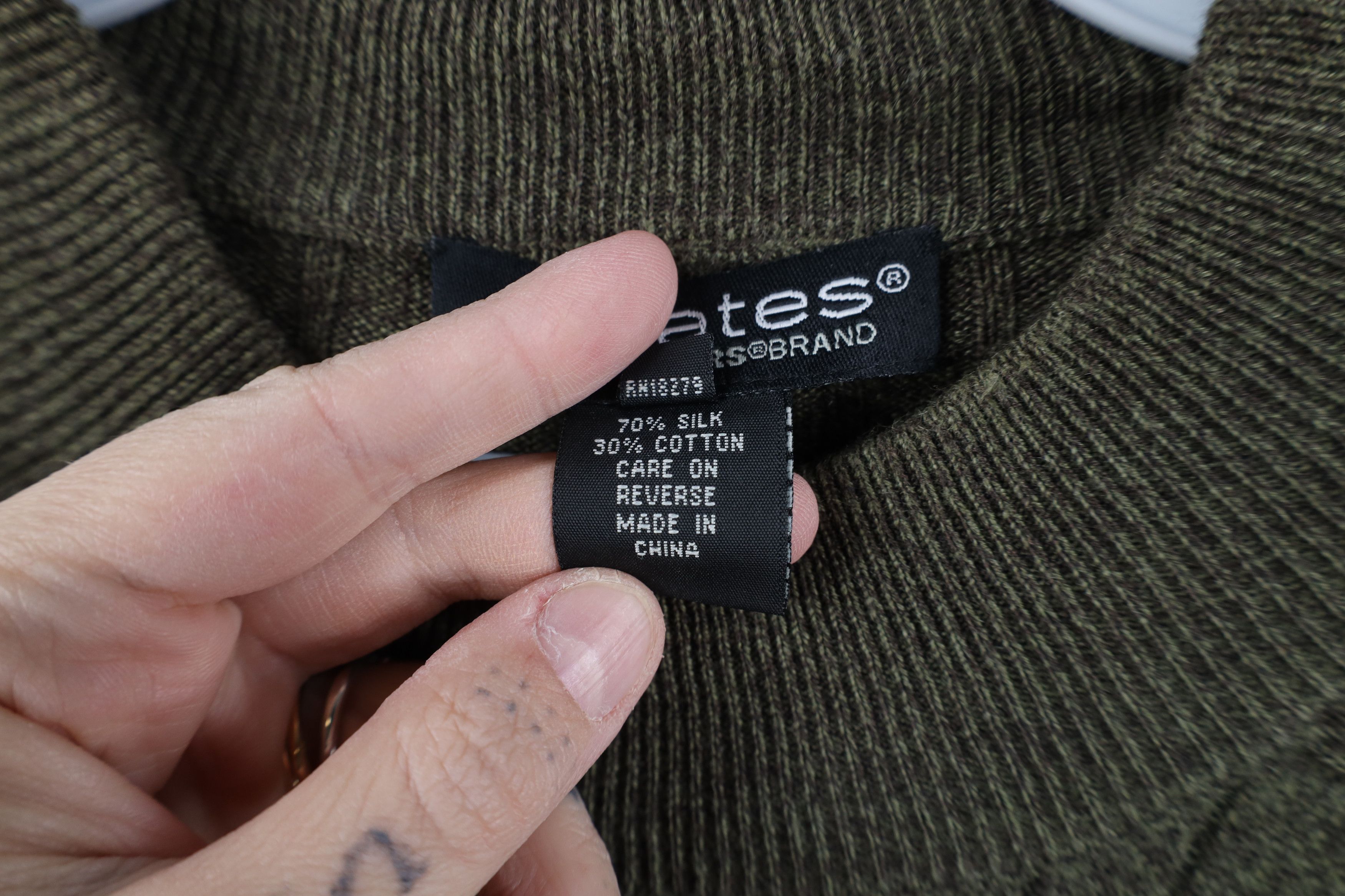 Vintage Vintage 90s Y2K Streetwear Ribbed Knit Mock Neck Sweater Size US XL / EU 56 / 4 - 7 Thumbnail