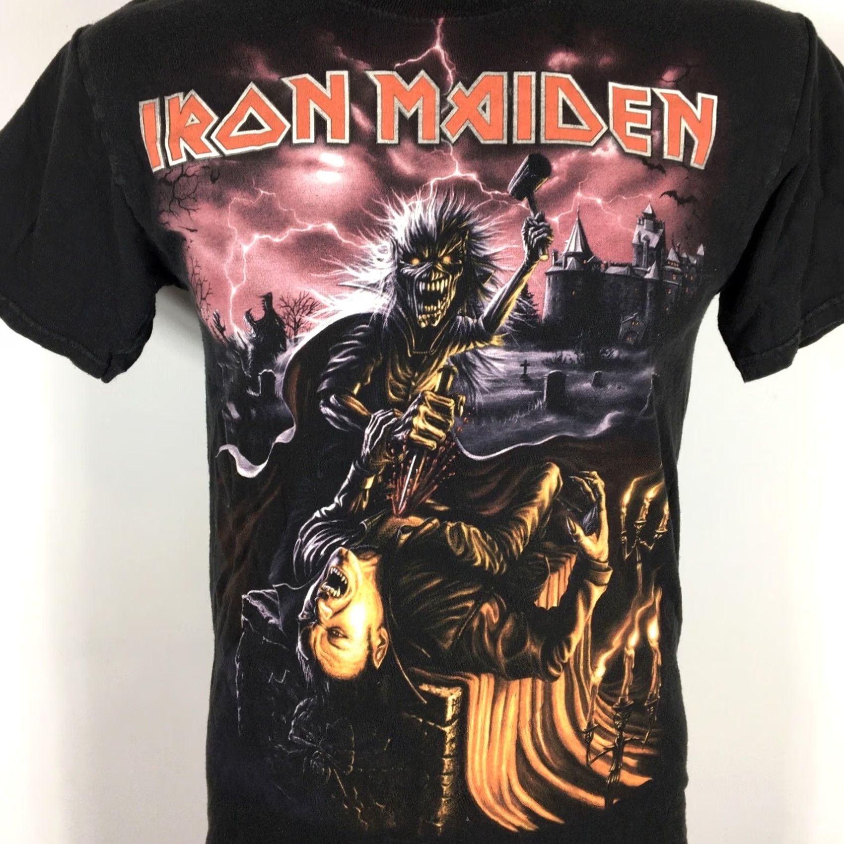 Hanes VINTAGE Iron Maiden Transylvania Vampire Black Short Sleeve Shirt Small Men’s T-Shirt Grim Metal Hanes Crew Neck Graphic Tee Size US S / EU 44-46 / 1 - 3 Thumbnail