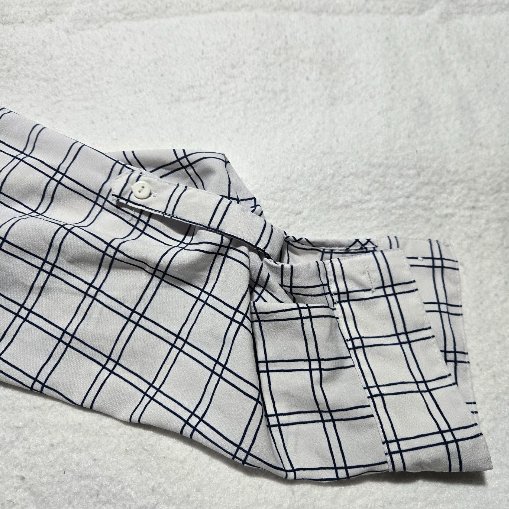 Vintage Notations Shirt Long Sleeve White Check Adult Women's XL Extra Large Size XL / US 12-14 / IT 48-50 - 4 Thumbnail