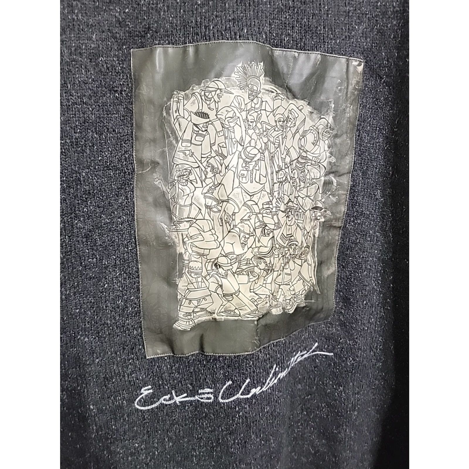 Vintage VINTAGE Ecko Unltd CRISP Sweater Gray Mock Neck 3XL Mens Pullover Embroidered Logo 90s Hip Hop Size US XXL / EU 58 / 5 - 2 Thumbnail