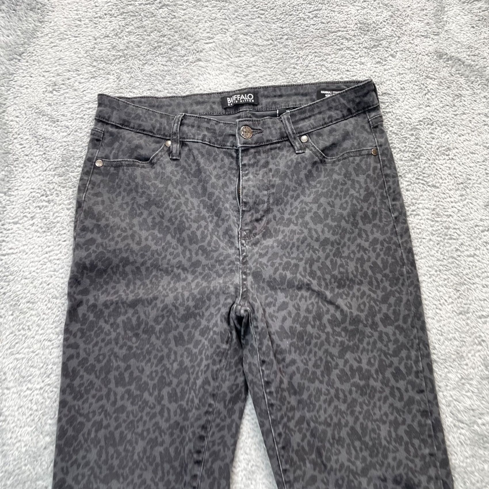 Vintage Buffalo David Bitton Pants Womens 6x28 Black Hanna High Rise Skinny Leg Cheetah - Buffalo Jeans? Size 28" / US 6 / IT 42 - 6 Thumbnail