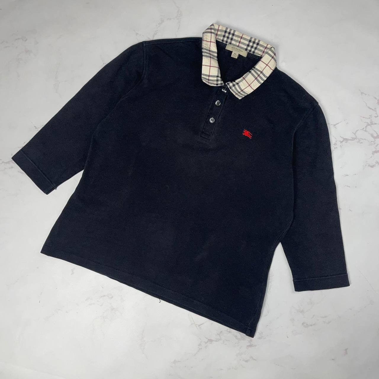 Burberry Rare!! Burberry Polo 3/4 Long Sleeve Tee Size XL Size XL / US 12-14 / IT 48-50 - 1 Thumbnail