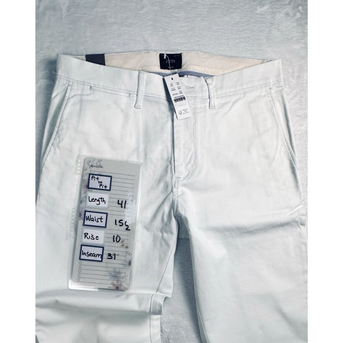 J.Crew J.Crew Mens 484 Slim-fit Stretch Chino White Pant 28/32 Size US 28 / EU 44 - 6 Thumbnail