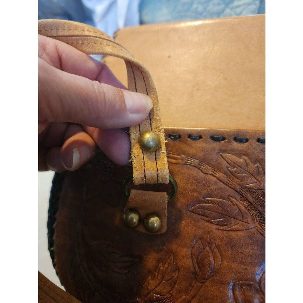 Other Vintage tooled Leather Hand Bag Size ONE SIZE - 8 Thumbnail
