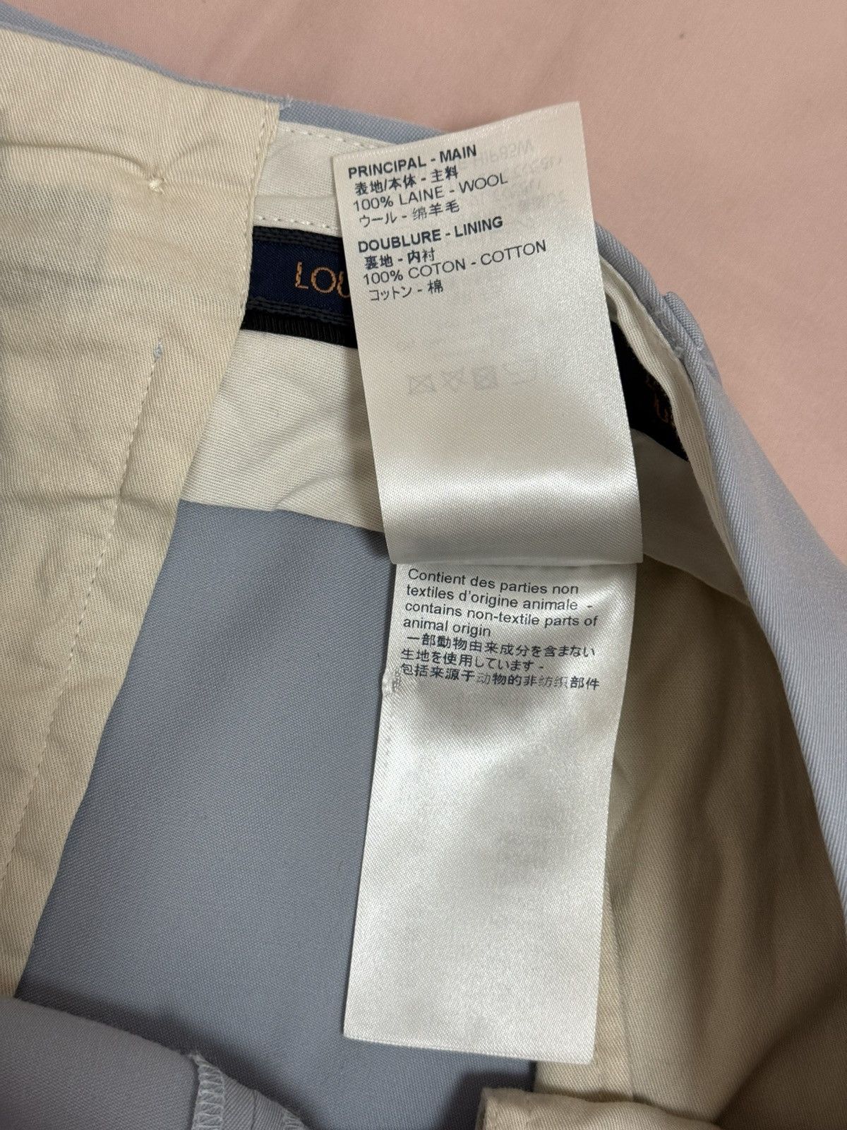 Louis Vuitton Louis Vuitton light blue wool tailored pants 38 Size 38R - 8 Thumbnail