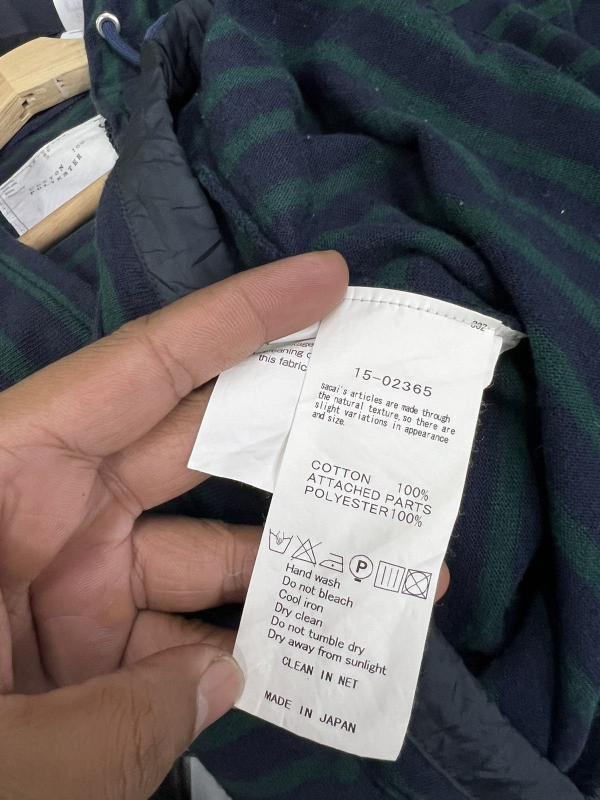 Sacai SACAI HALFZIP STRIPED HOODIE Size US M / EU 48-50 / 2 - 9 Thumbnail