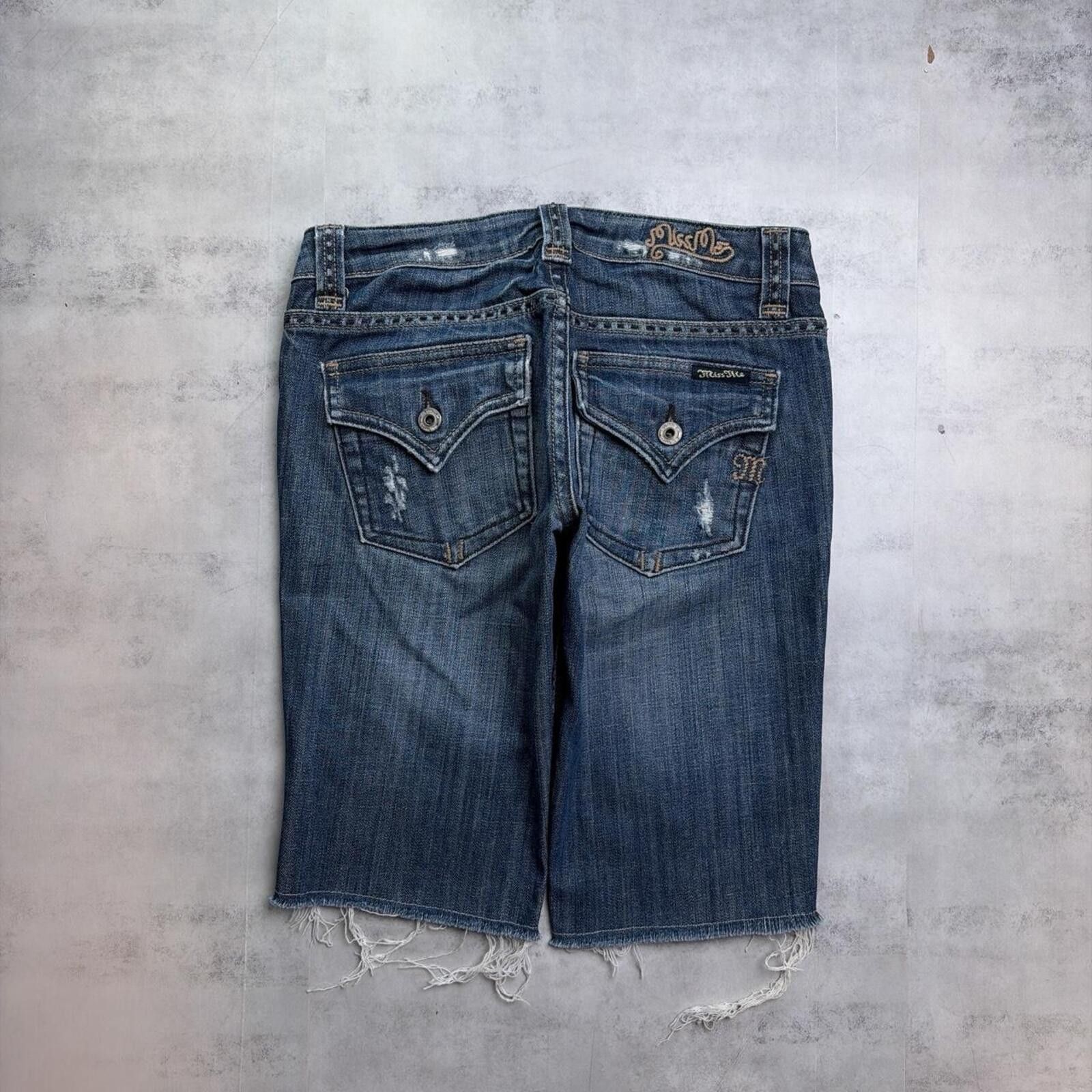 Other Y2K Miss Me Grunge Gothic Capri Denim Jorts Size 42" / US 20 - 1 Thumbnail