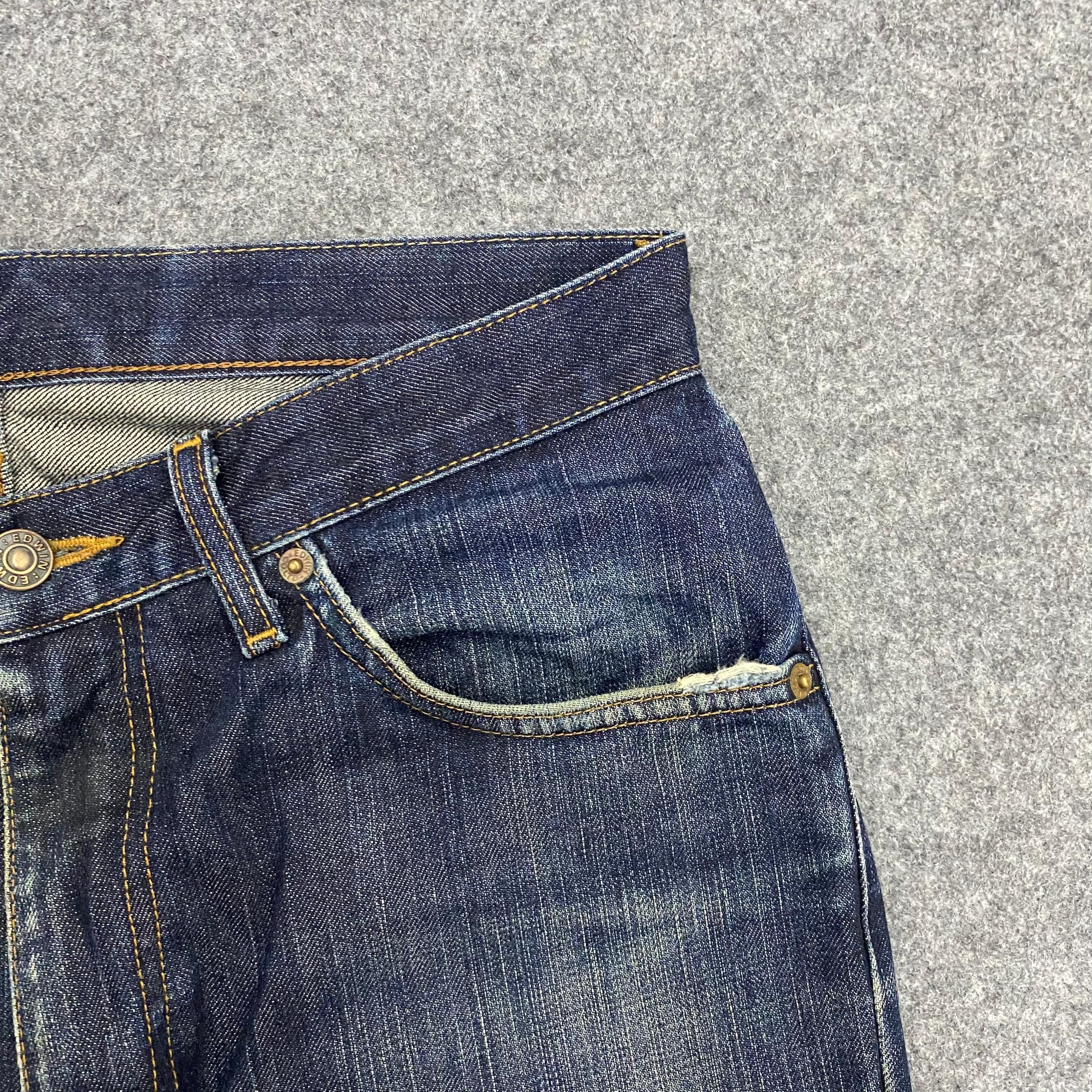Edwin 💥Best Offer💥Vintage Edwin 503 Distressed Denim Size US 31 - 10 Thumbnail